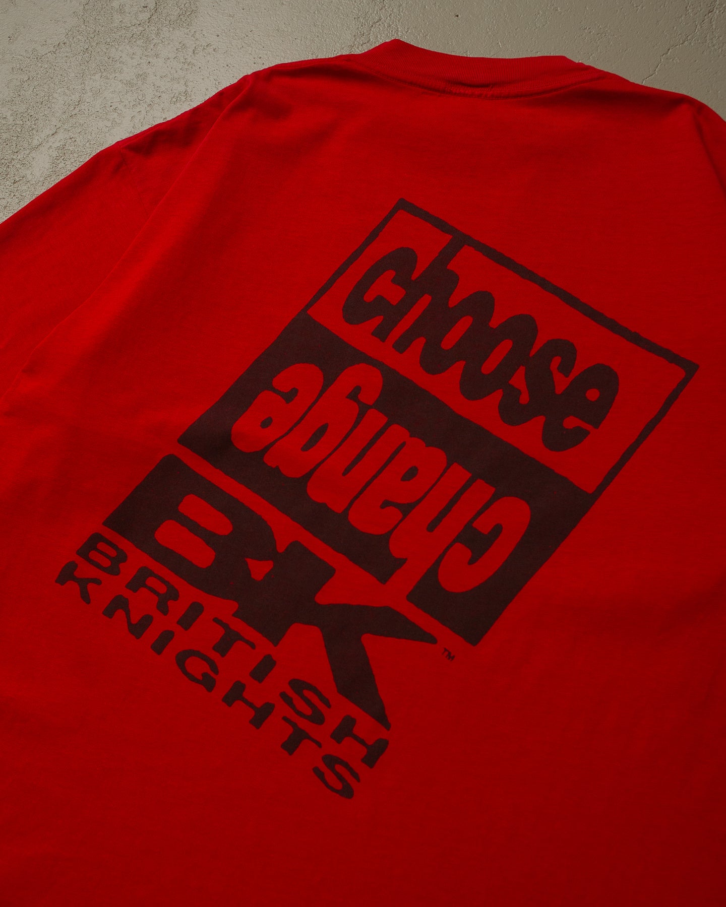 90s British Knights “choose change” T-shirt red - XL