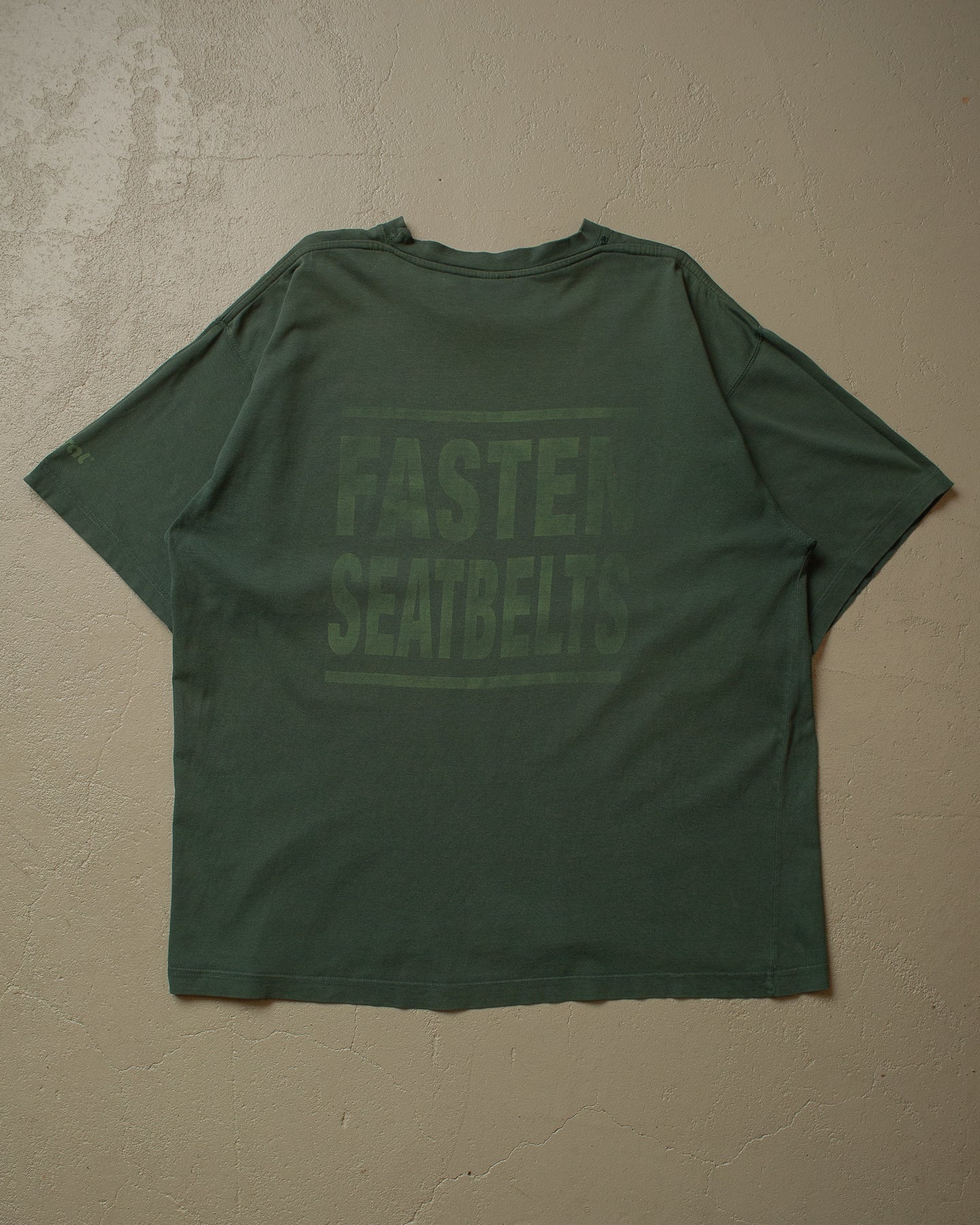 90s Mistral Fasten Seatbelts T-shirt green - L/XL