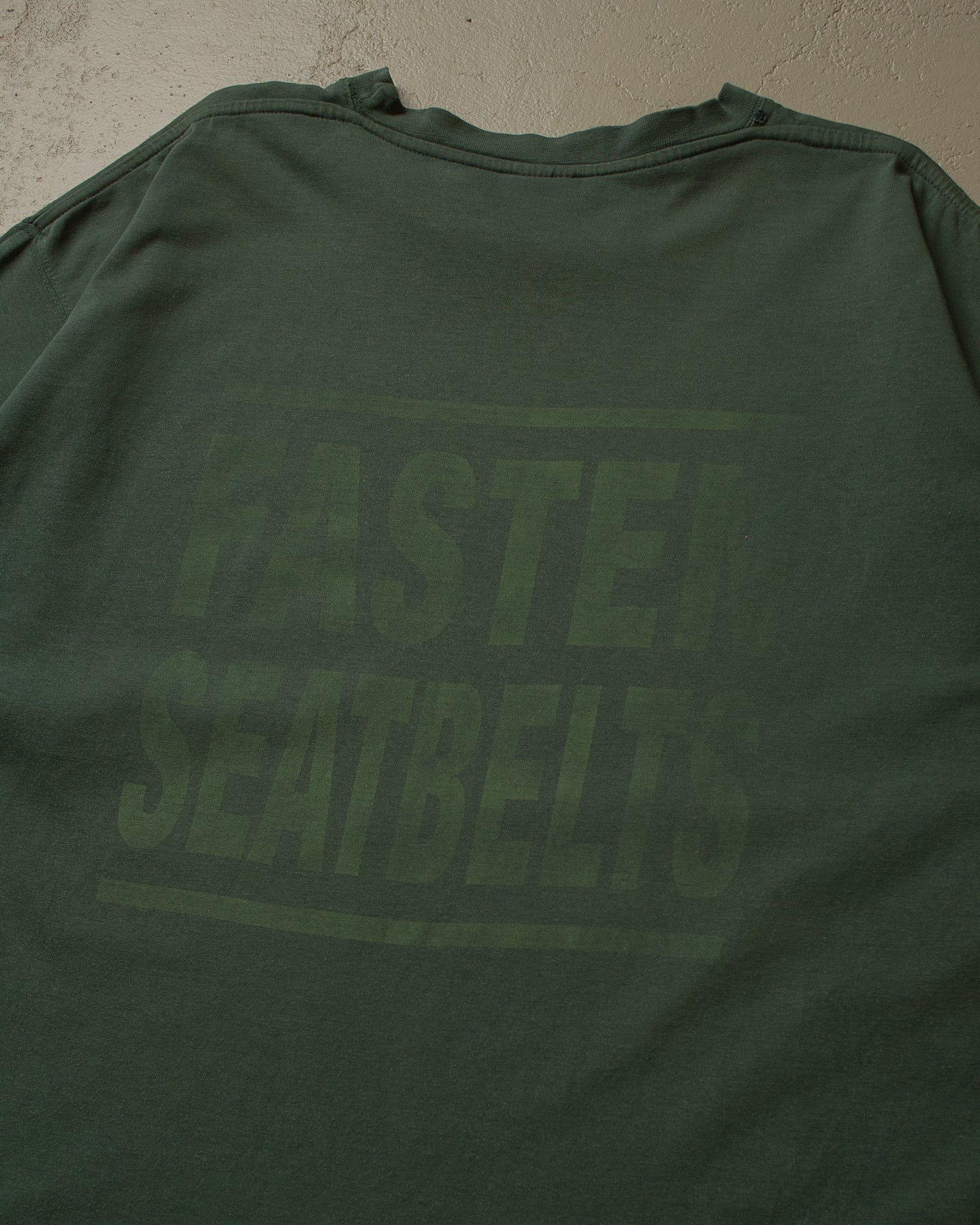 90s Mistral Fasten Seatbelts T-shirt green - L/XL