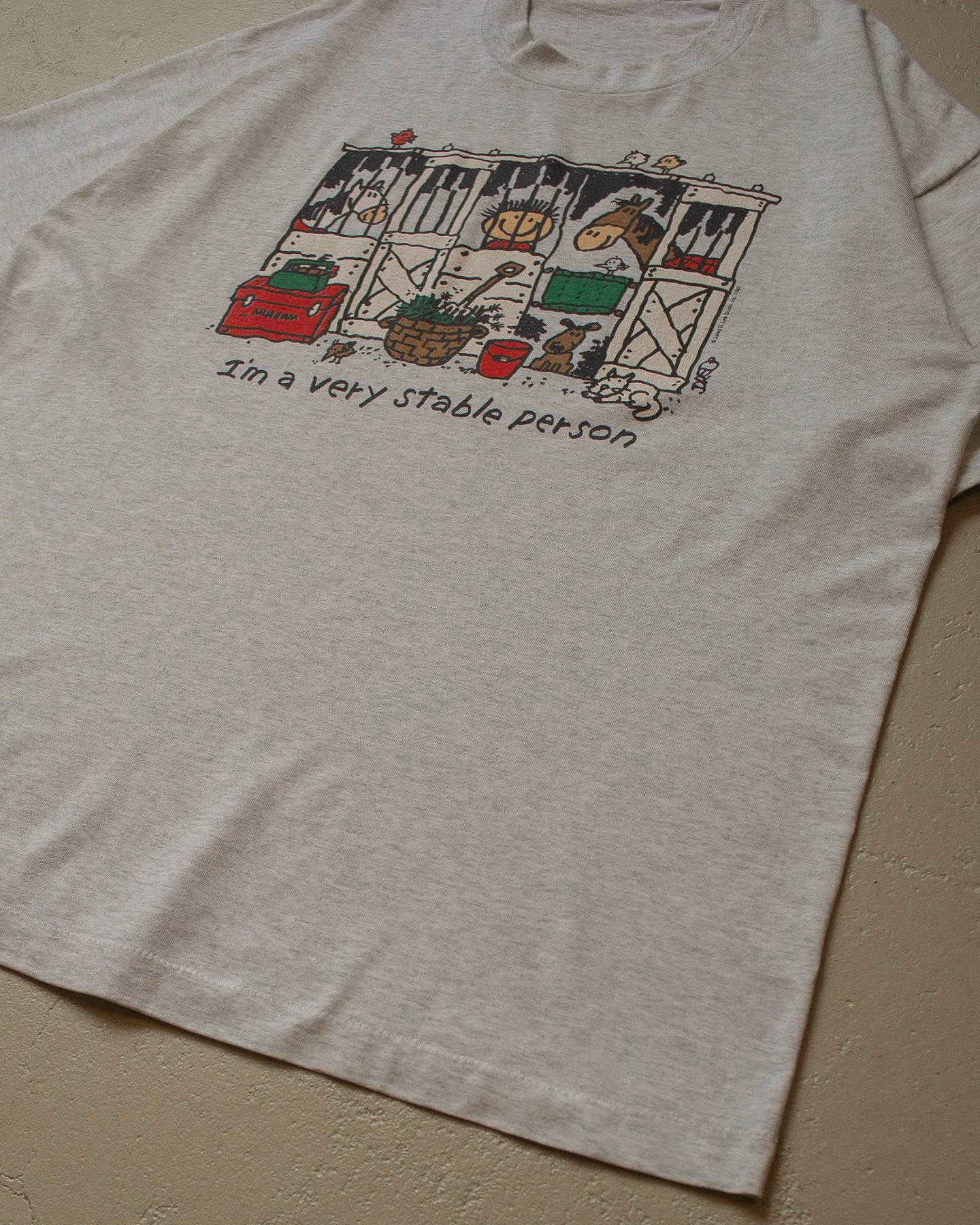 90s “I’m a very stable person” T-shirt grey - XL