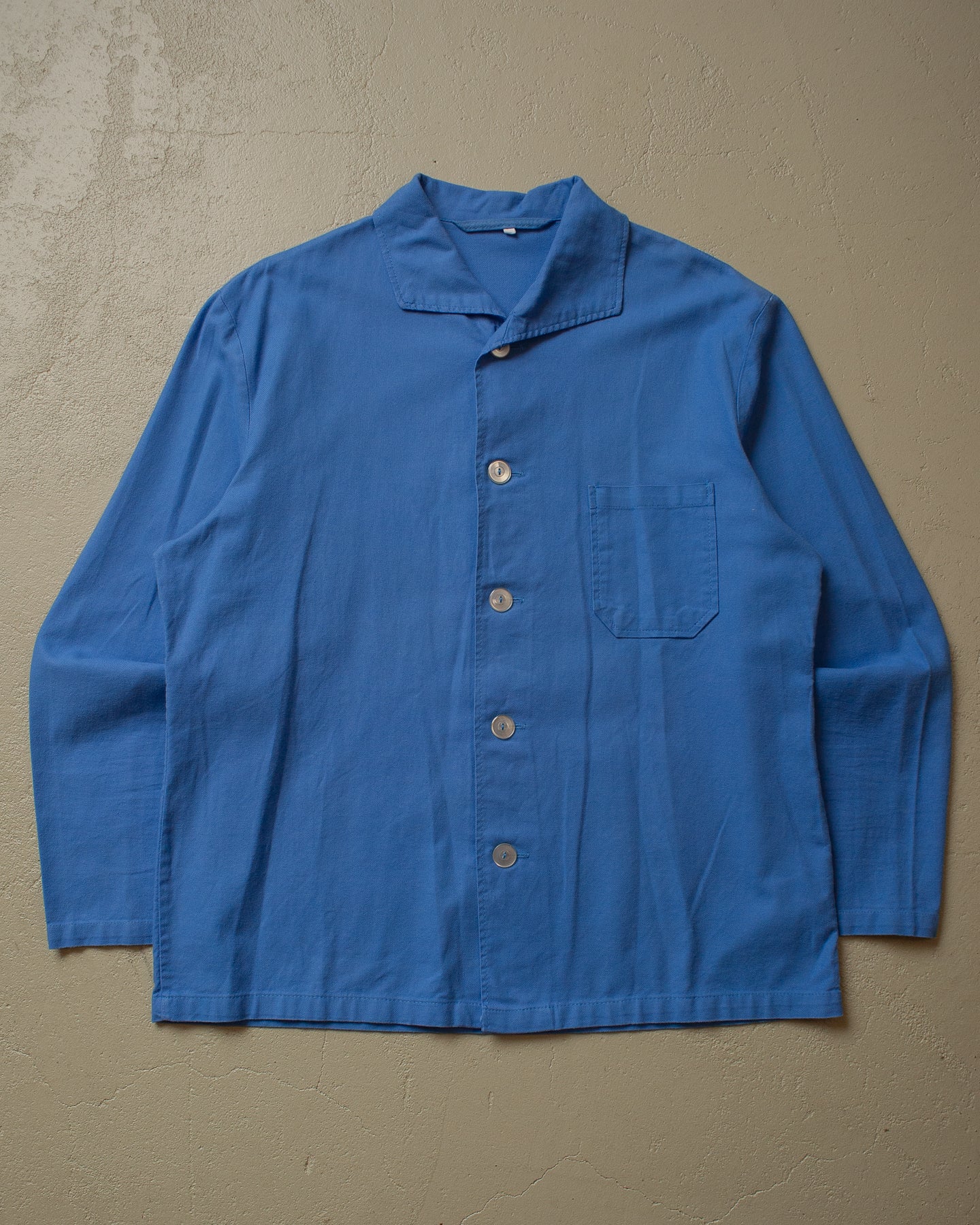 80s German Chore Shirt Jacket blue - L