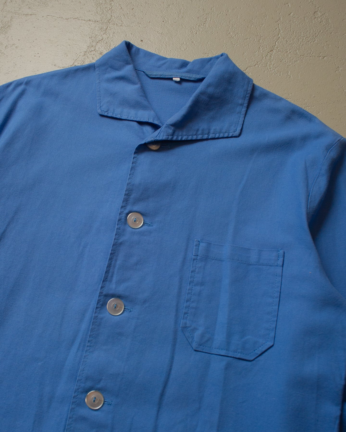 80s German Chore Shirt Jacket blue - L