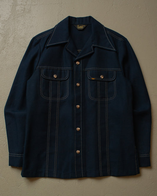 70s unworn Lee Cal 45 Shirt Jacket navyblue - M