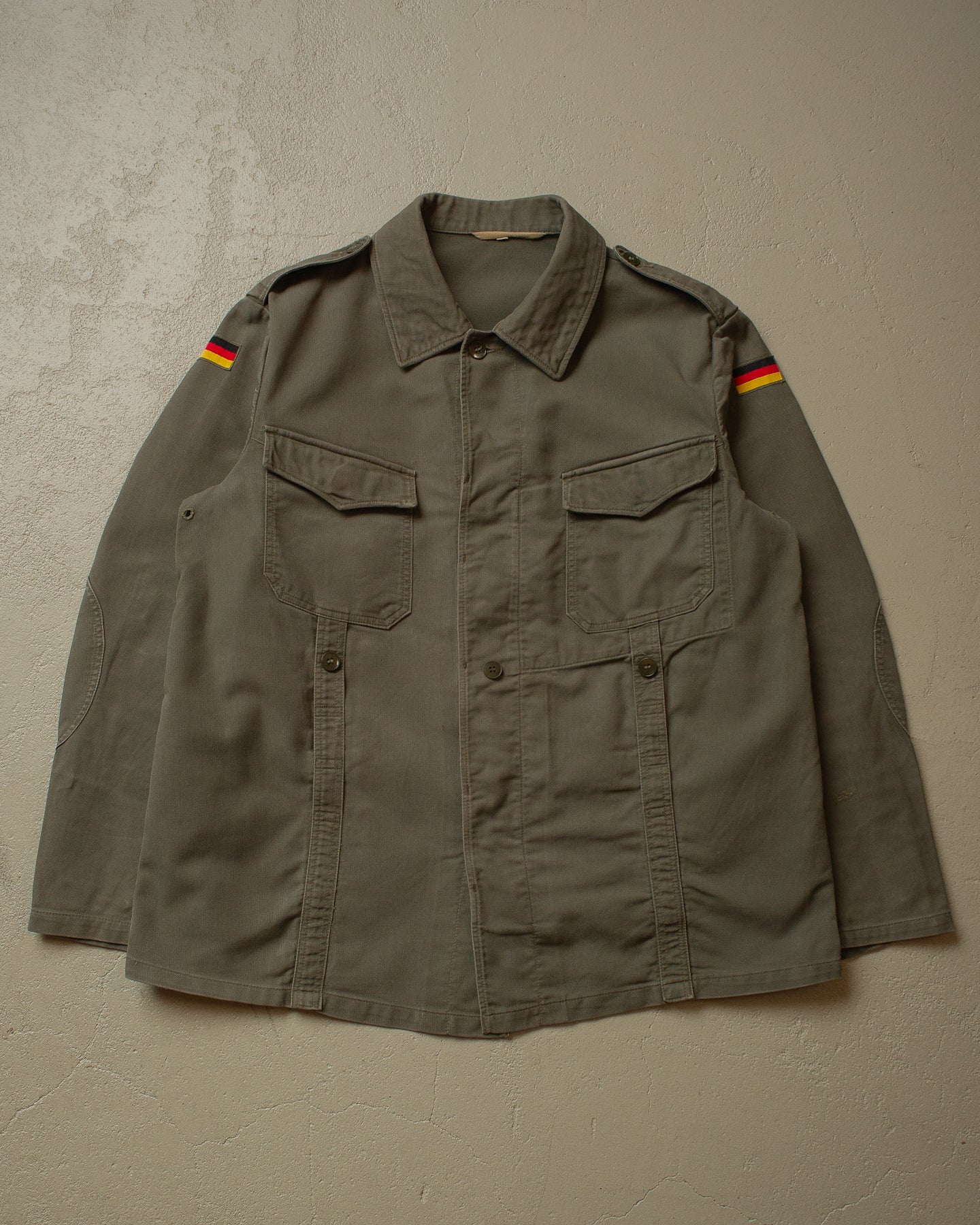 1966 German Army Moleskin Shirt Jacket khaki - XL