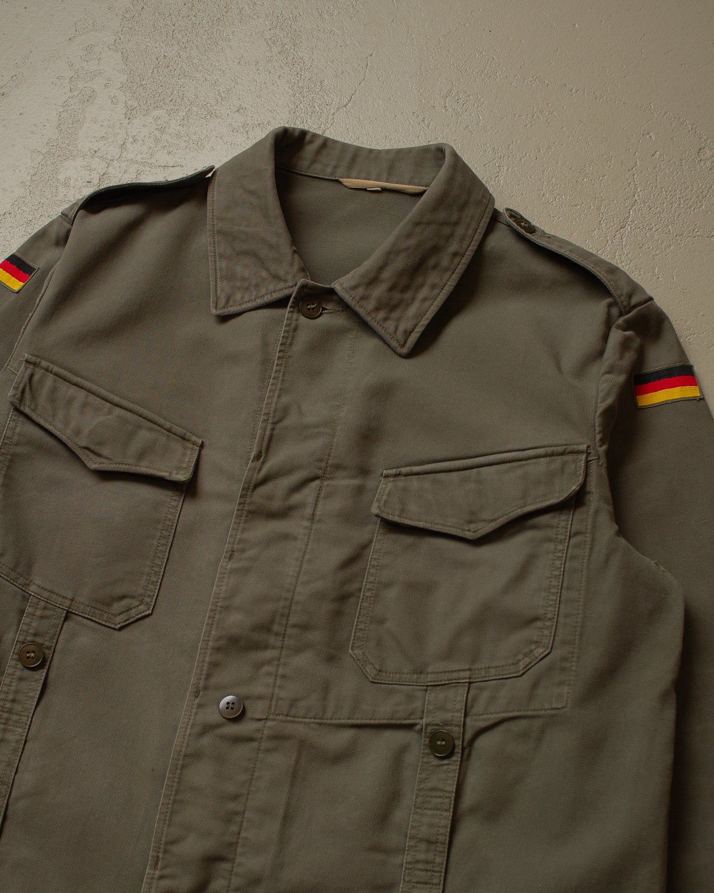 1966 German Army Moleskin Shirt Jacket khaki - XL