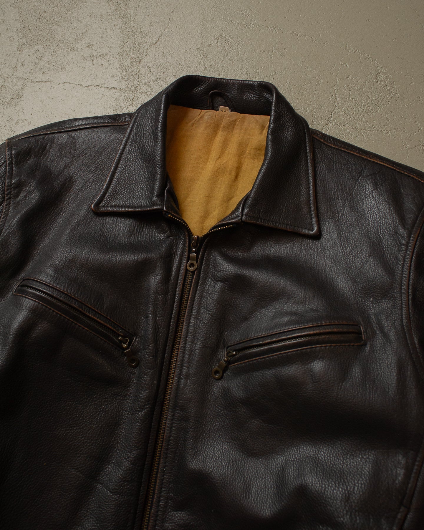 80s/90s Cropped Leather Jacket black - XL/XXL