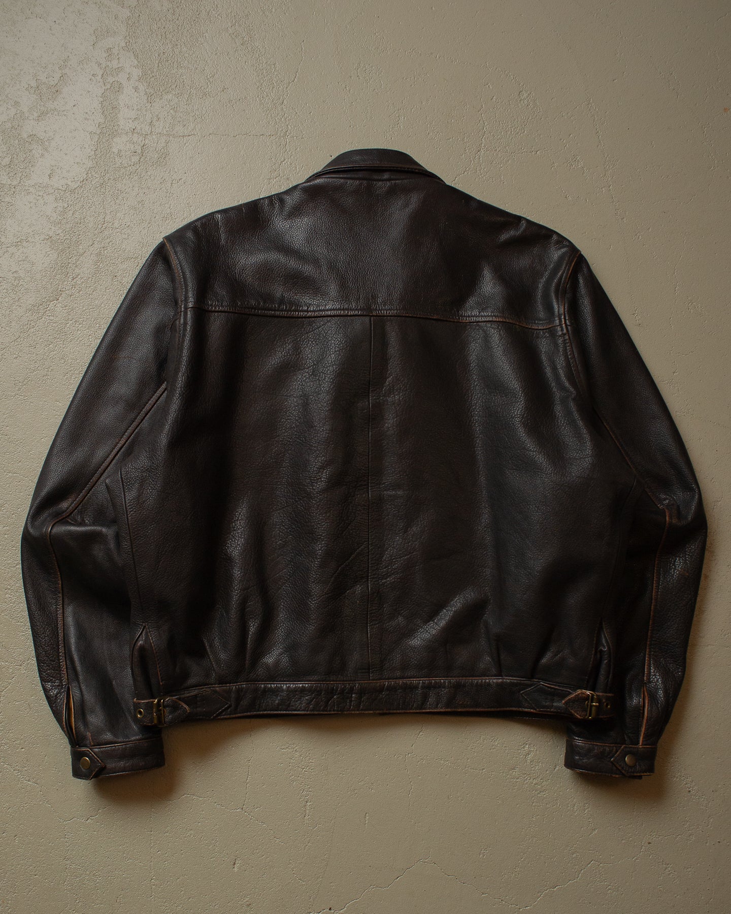 80s/90s Cropped Leather Jacket black - XL/XXL