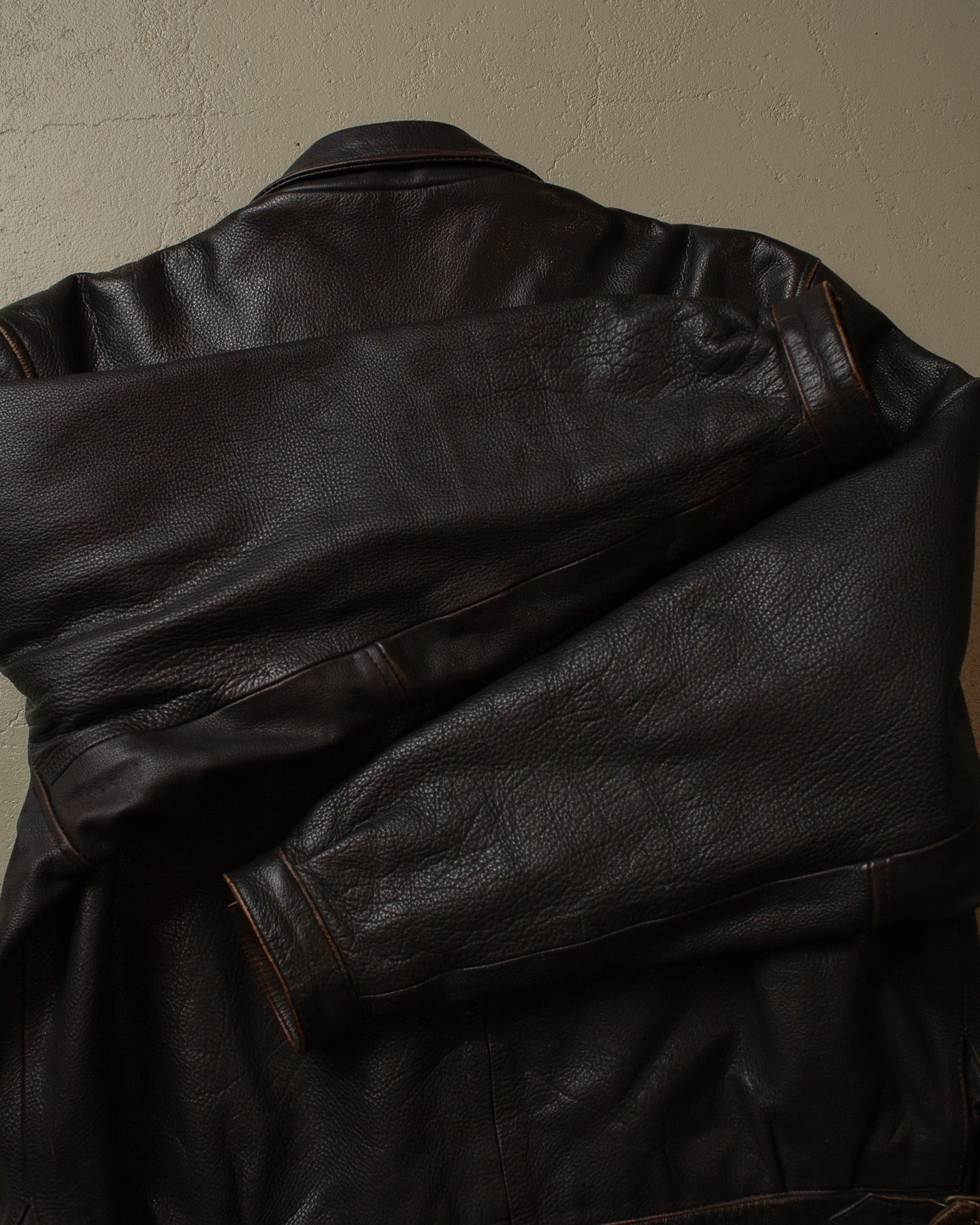 80s/90s Cropped Leather Jacket black - XL/XXL