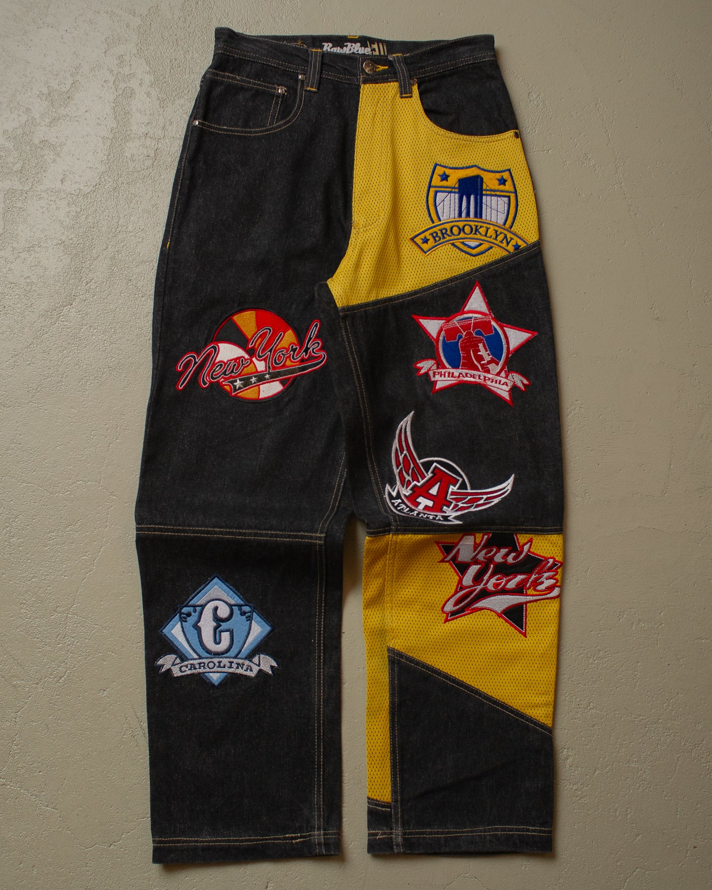 2000s RawBlue Patchwork Baggy Jeans black - W29 L30