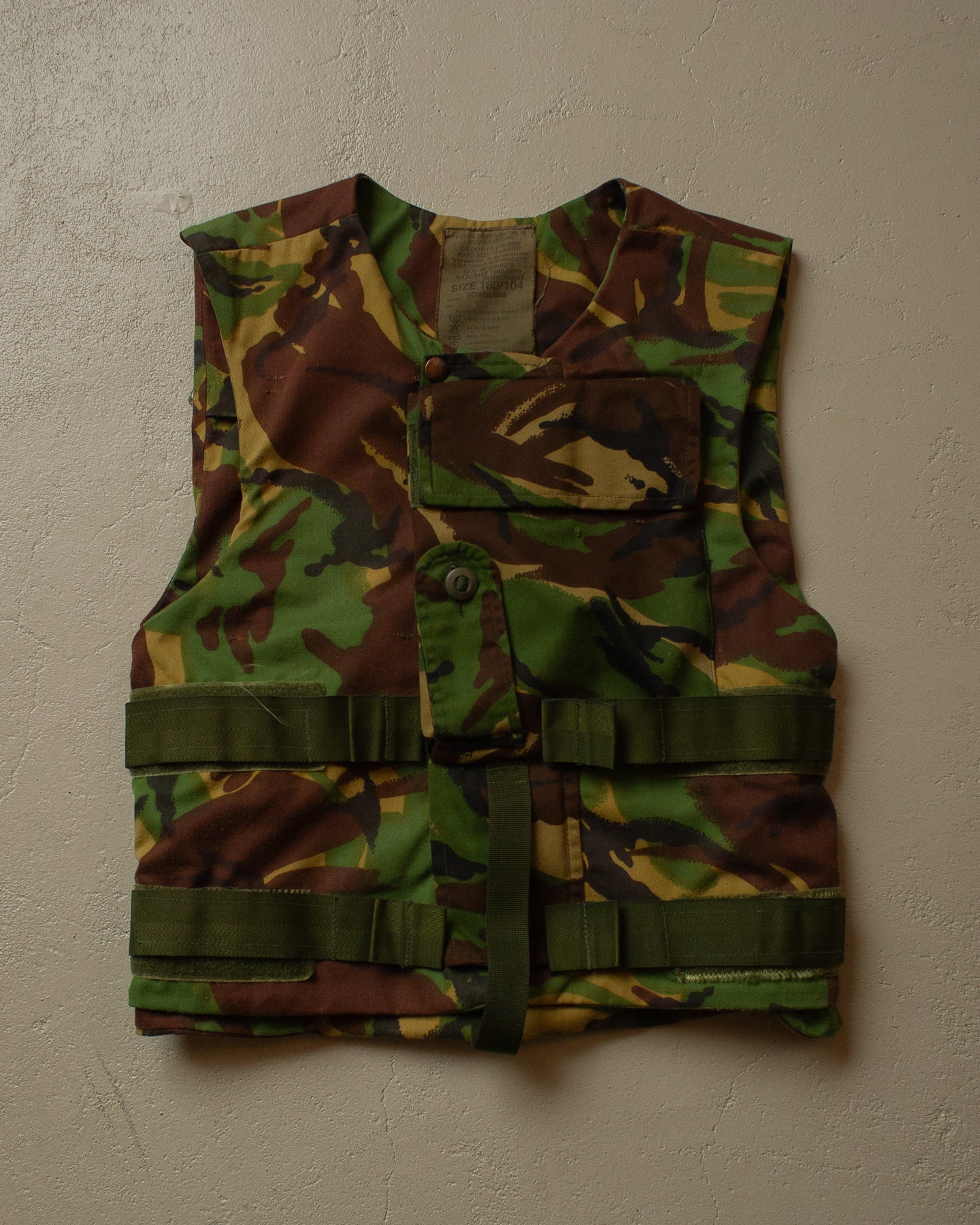 2000s British Army Camouflage Body Cover Vest - M