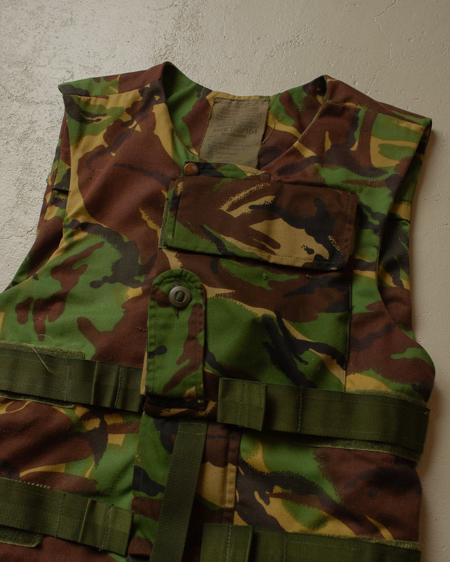 2000s British Army Camouflage Body Cover Vest - M