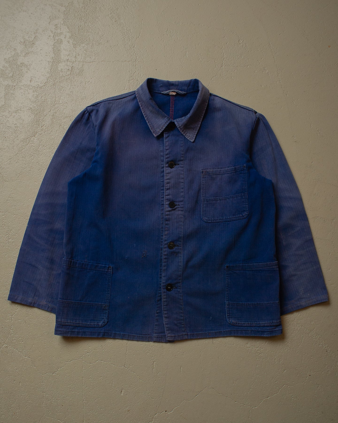 60s/70s Sunfaded Chore Jacket navyblue - M/L