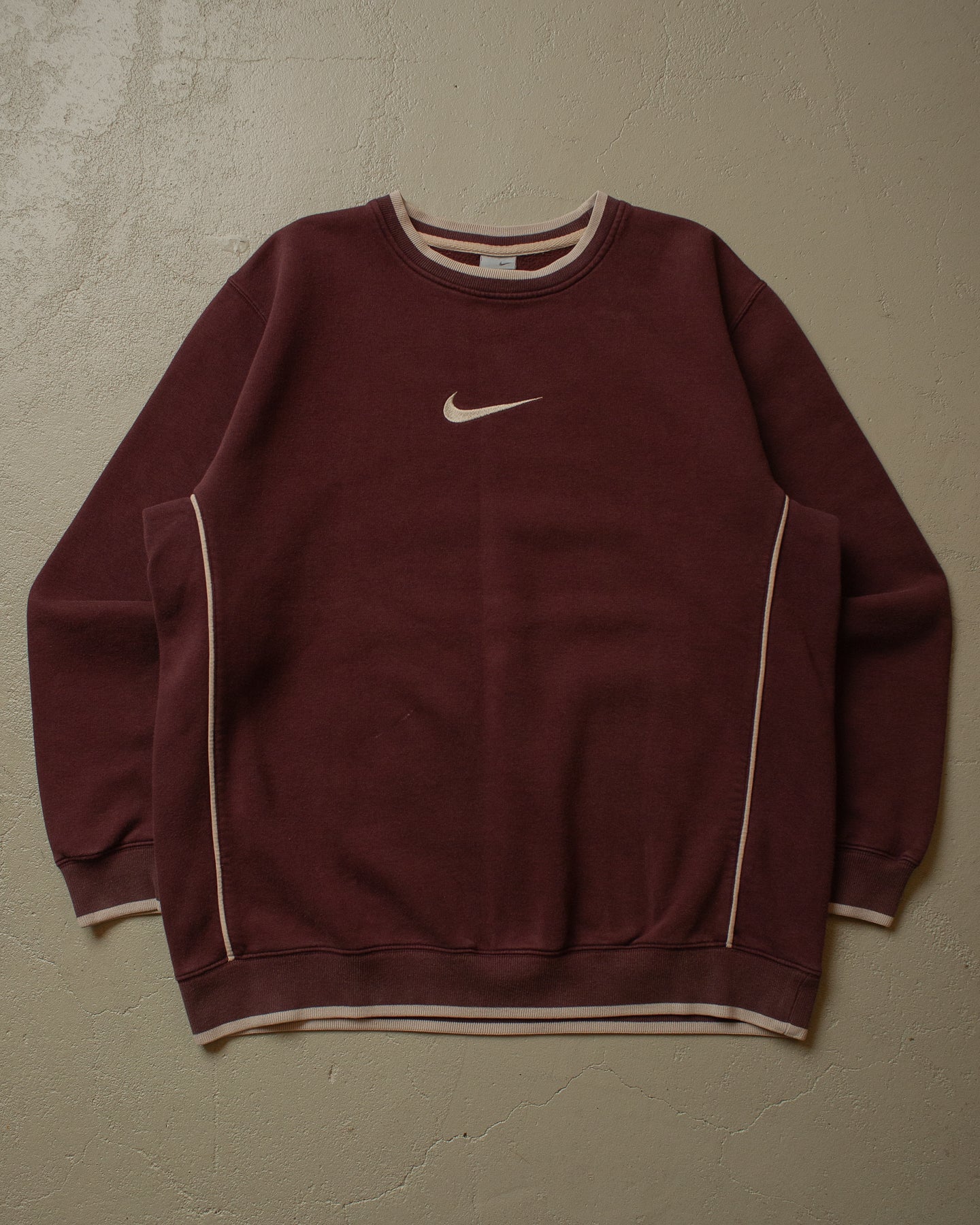 2000s Nike Mid Swoosh Sweatshirt burgundy - L/XL