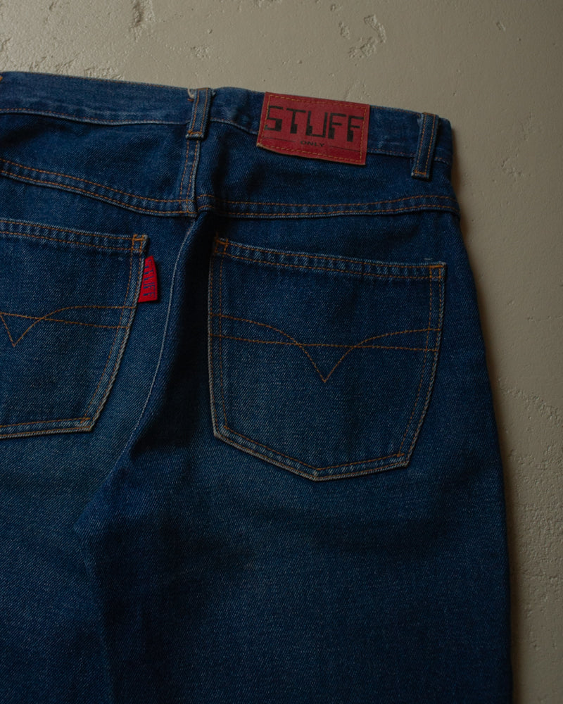 00s STUFF Flared Jeans blue - 28x34