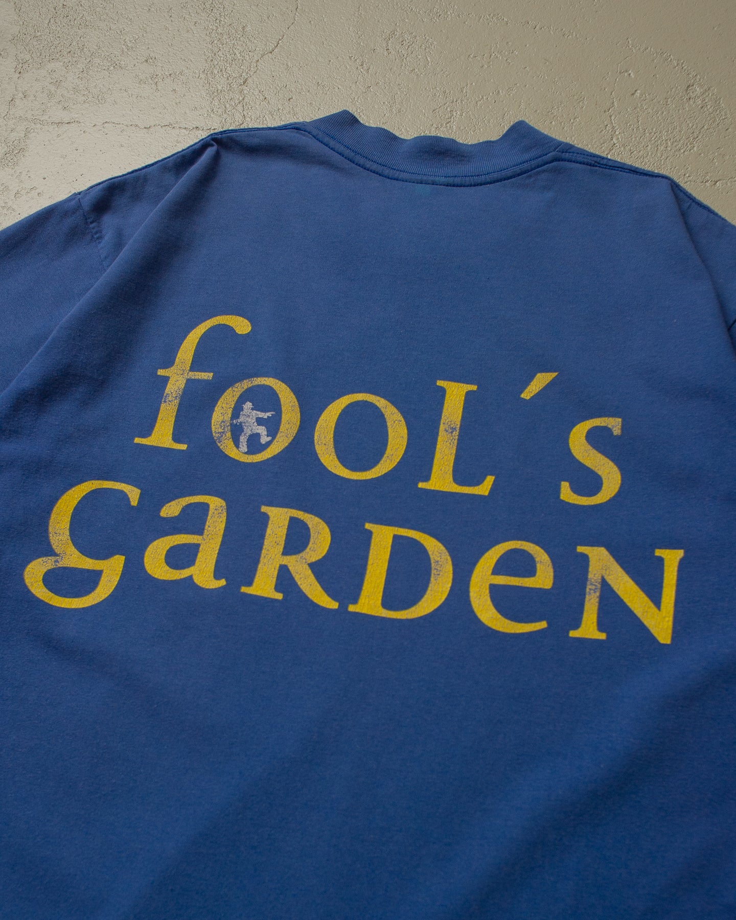 90s Fools Garden Band T-shirt faded blue - L