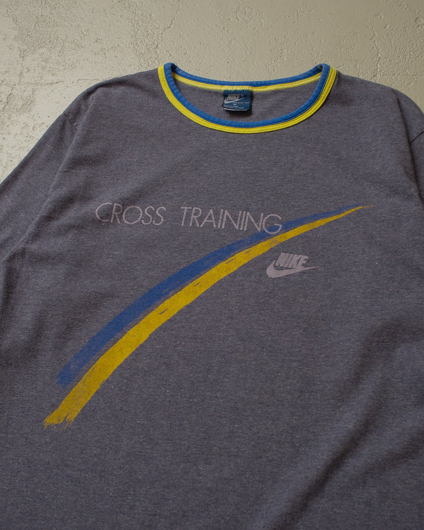 80s Nike Cross Training Ringer T-shirt grey - M