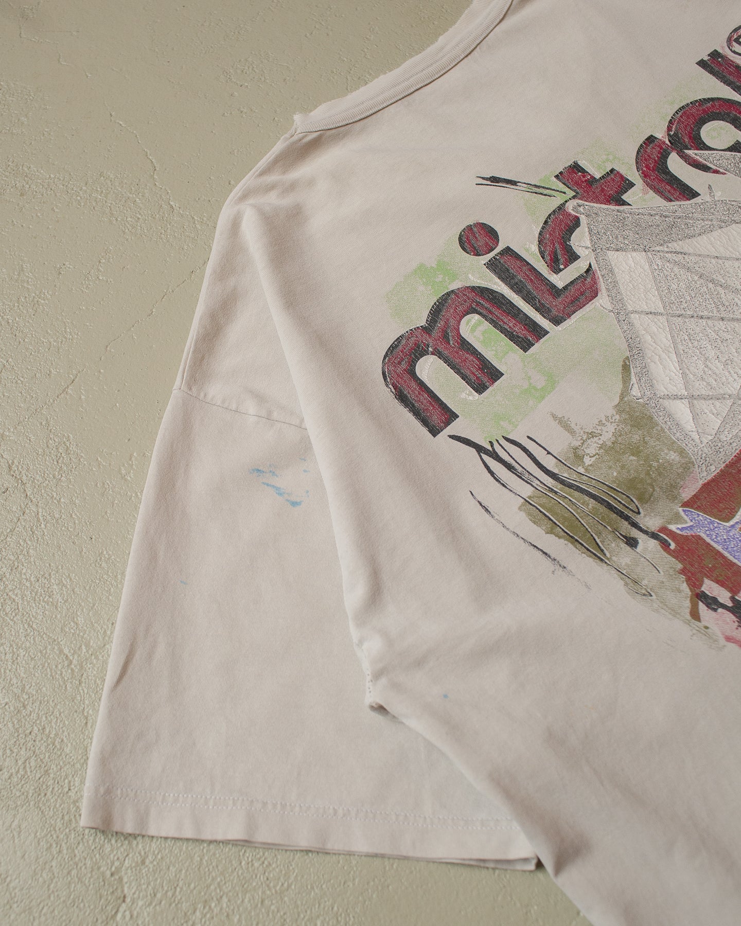 90s thrashed Mistral Windsurfing T-shirt beige - XL