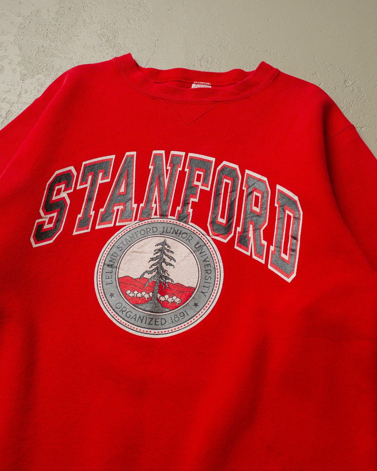 80s Champion Stanford University Sweatshirt red - M/L