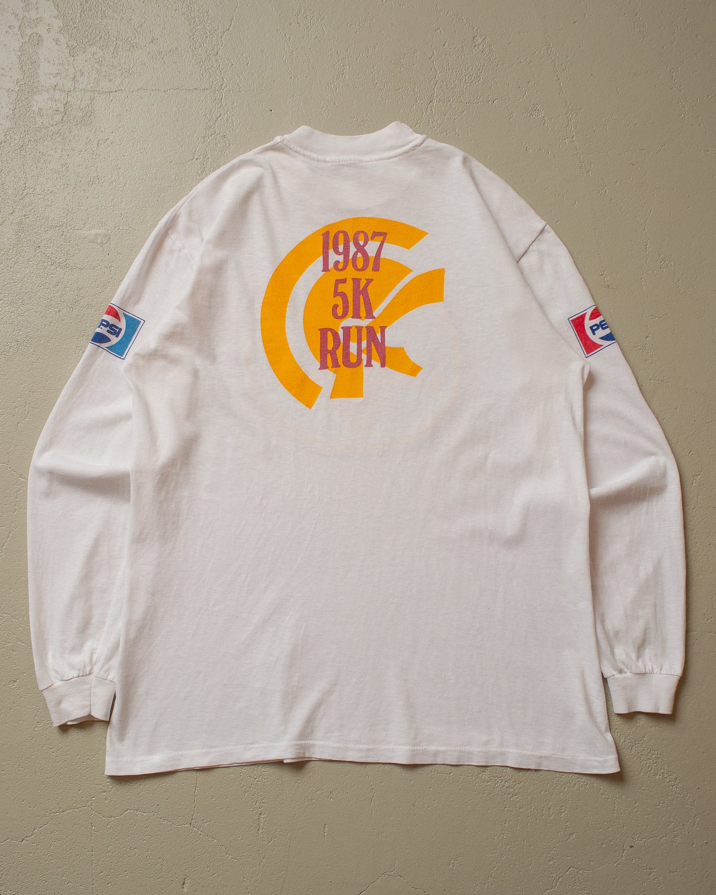 1987 5K Run Longsleeve white - M/L