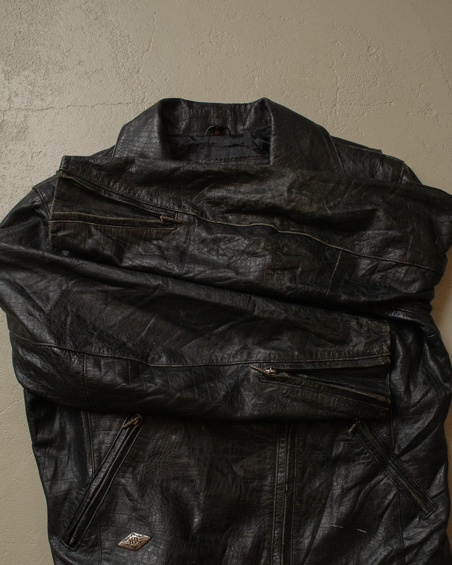 90s Womens Harley Davidson Leather Jacket black - M/L