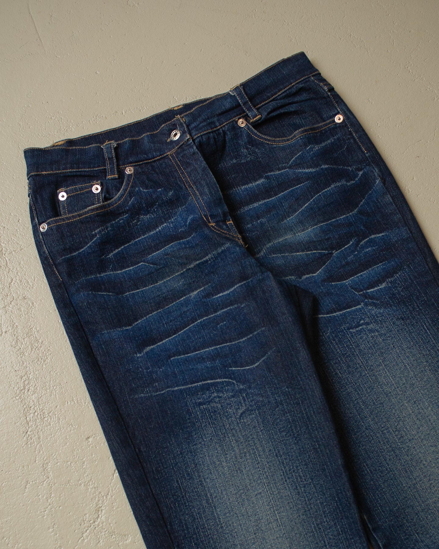 2000s Printed Flared Jeans navyblue - 31