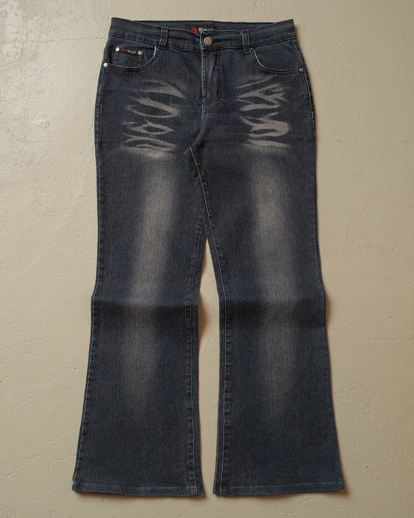 2000s Printed Flared Jeans grey - 30