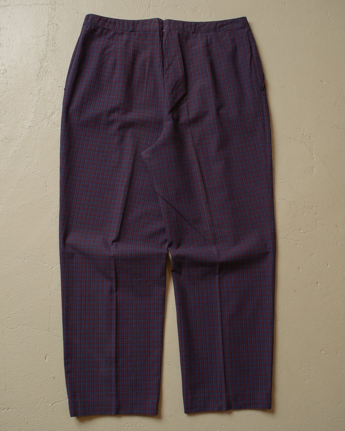 70s/80s checkered light Pants purple - 38x30