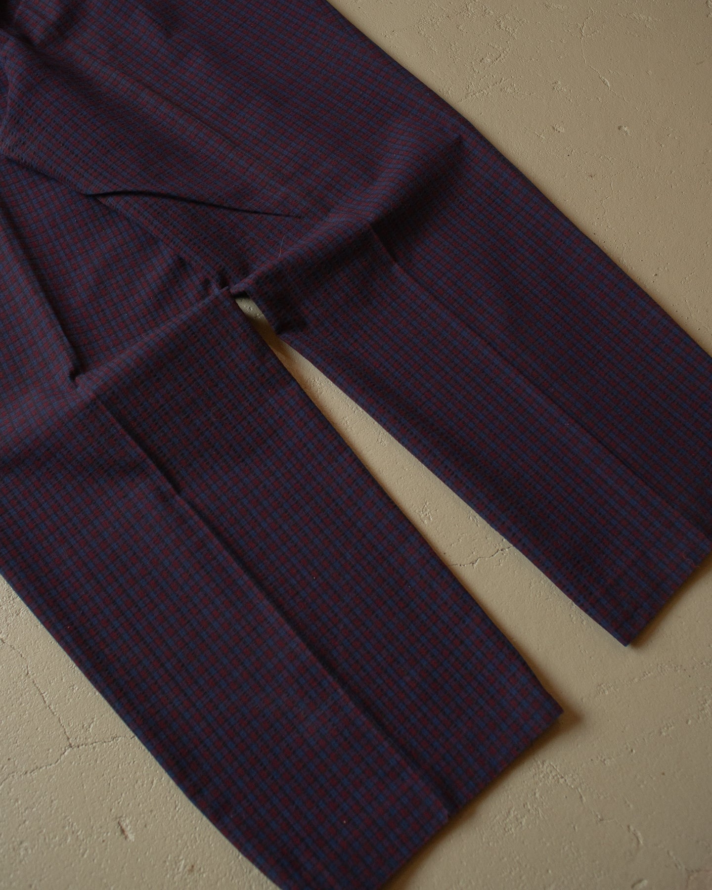 70s/80s checkered light Pants purple - 38x30