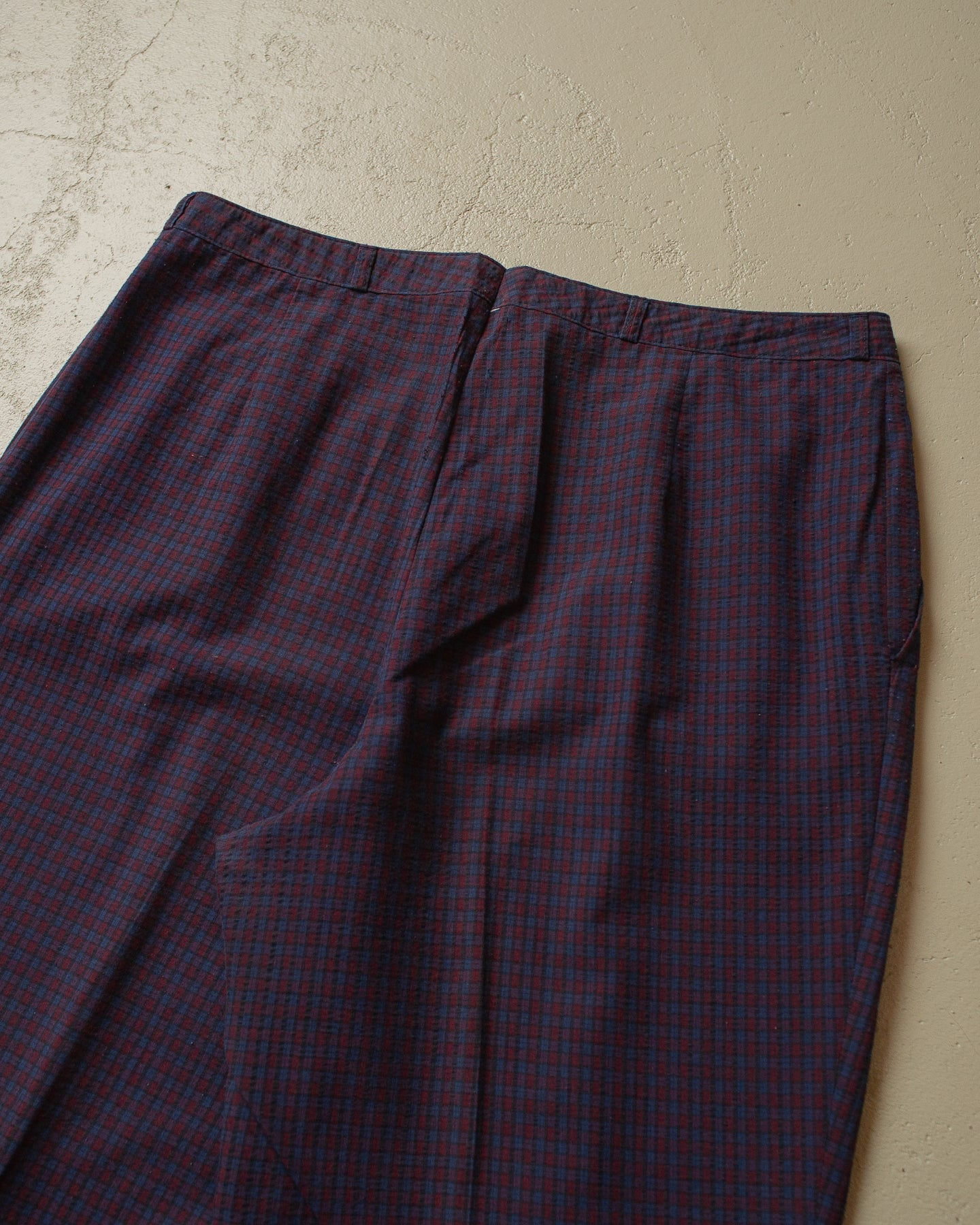 70s/80s checkered light Pants purple - 38x30