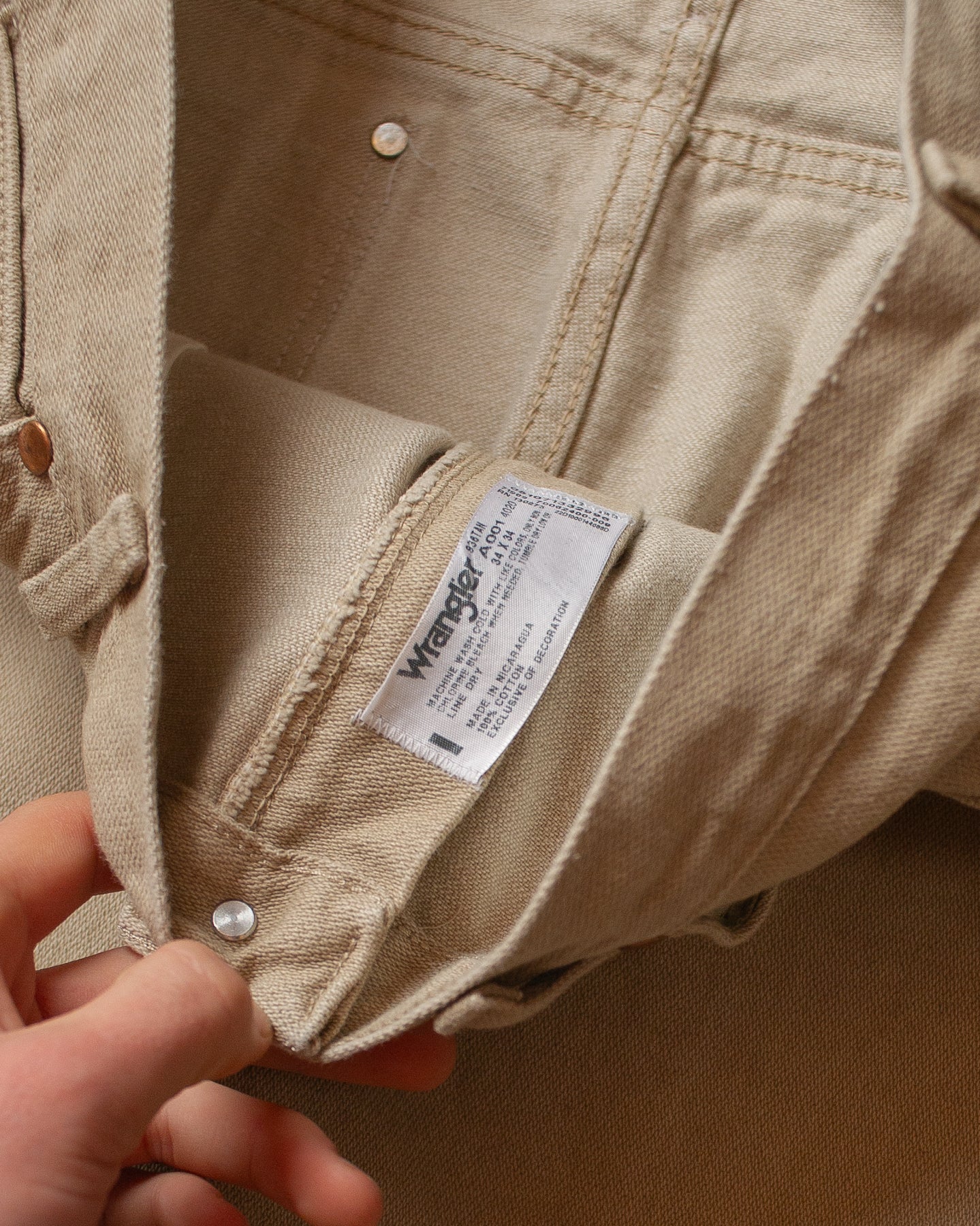 2000s unworn Wrangler Jeans beige - 34x34