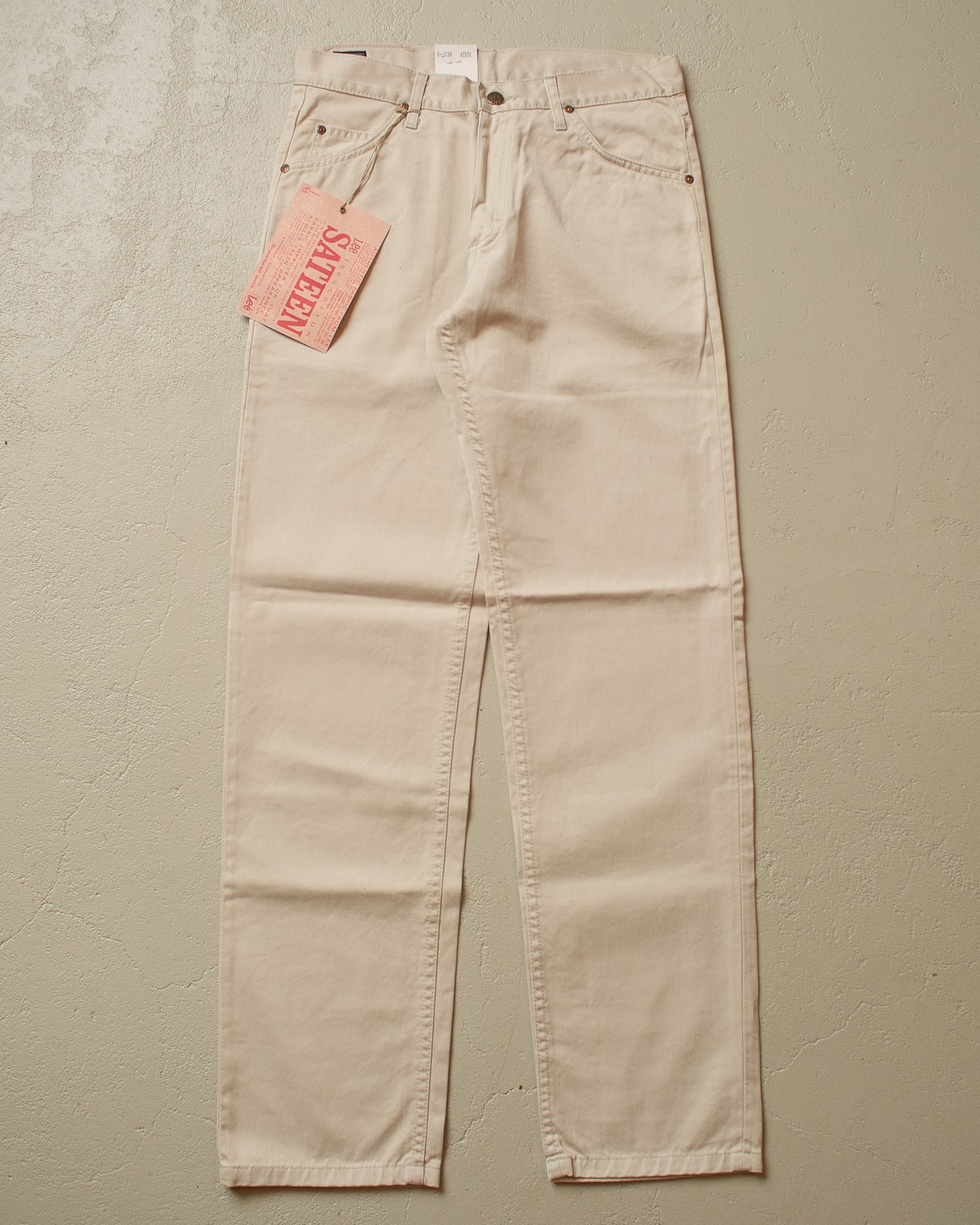 80s/90s Deadstock Lee Sateen Pants beige - 31x34