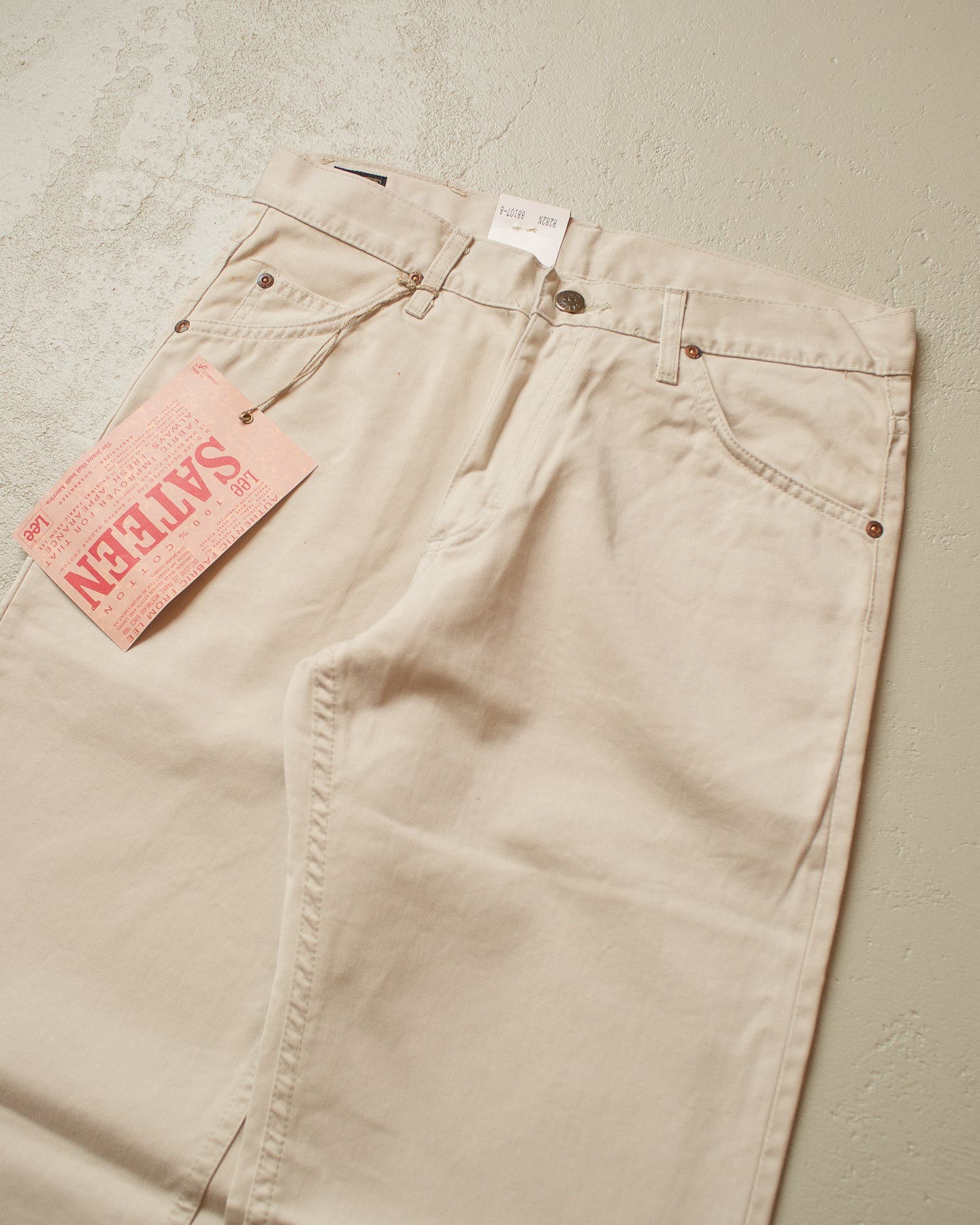 80s/90s Deadstock Lee Sateen Pants beige - 31x34