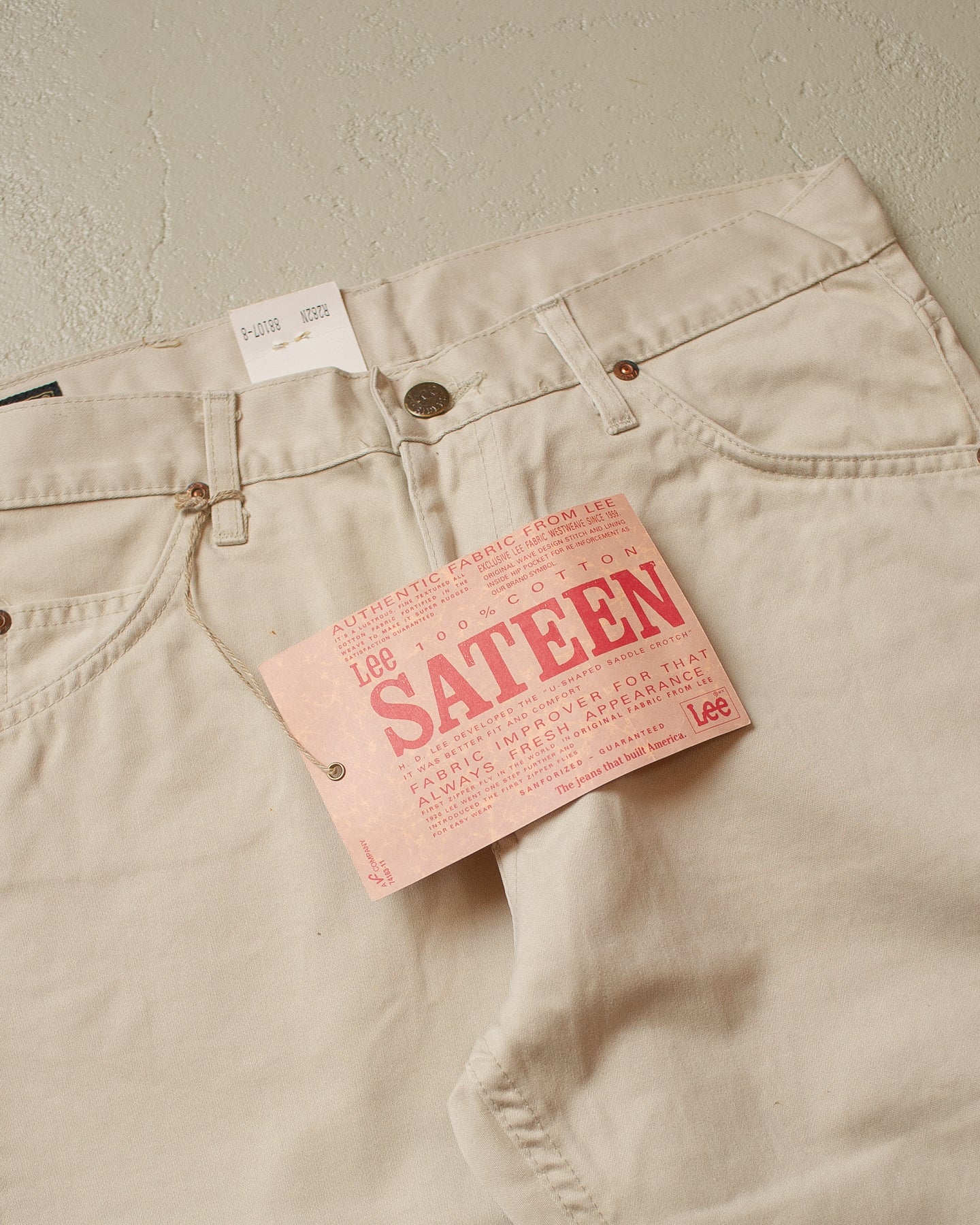 80s/90s Deadstock Lee Sateen Pants beige - 31x34