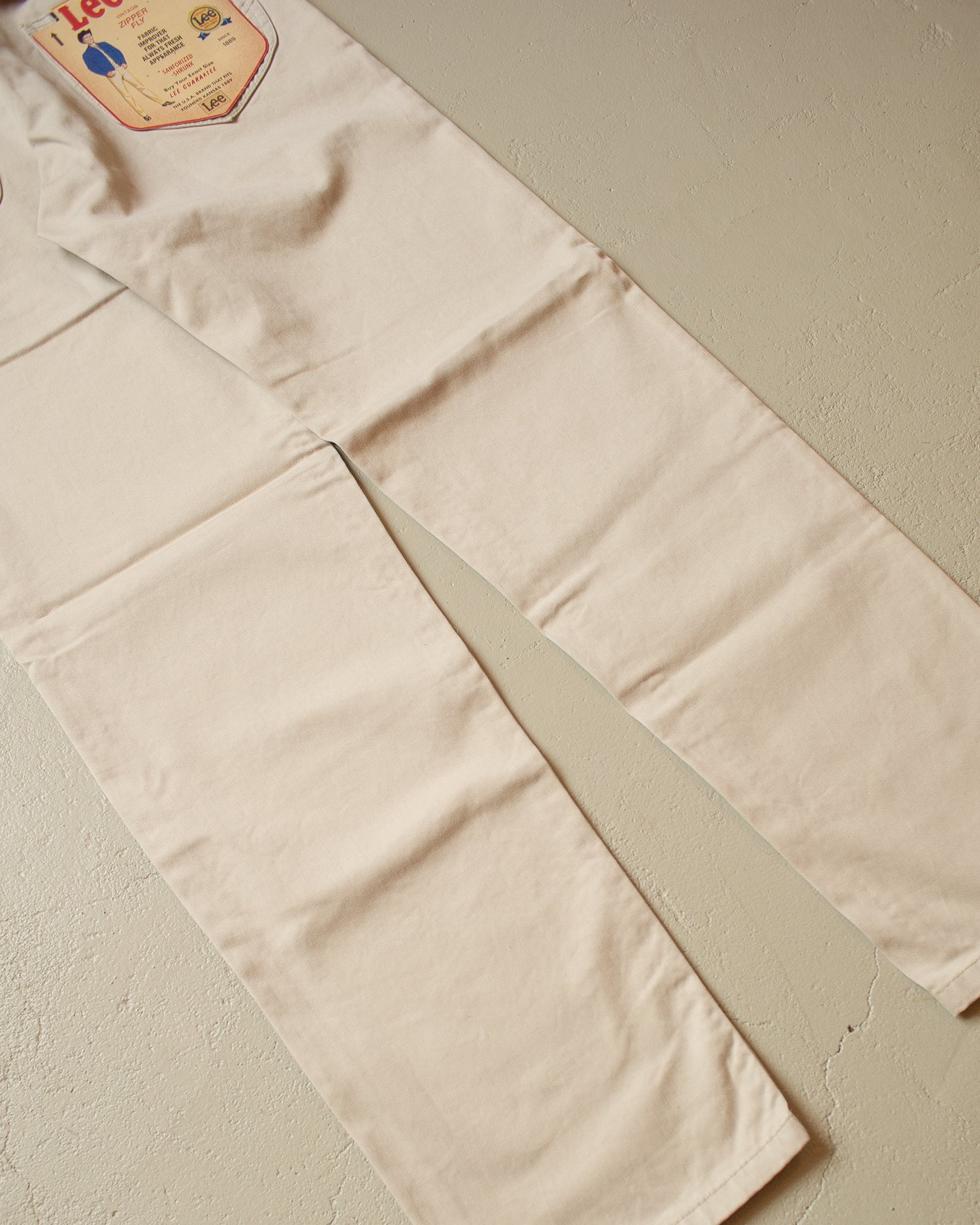 80s/90s Deadstock Lee Sateen Pants beige - 31x34