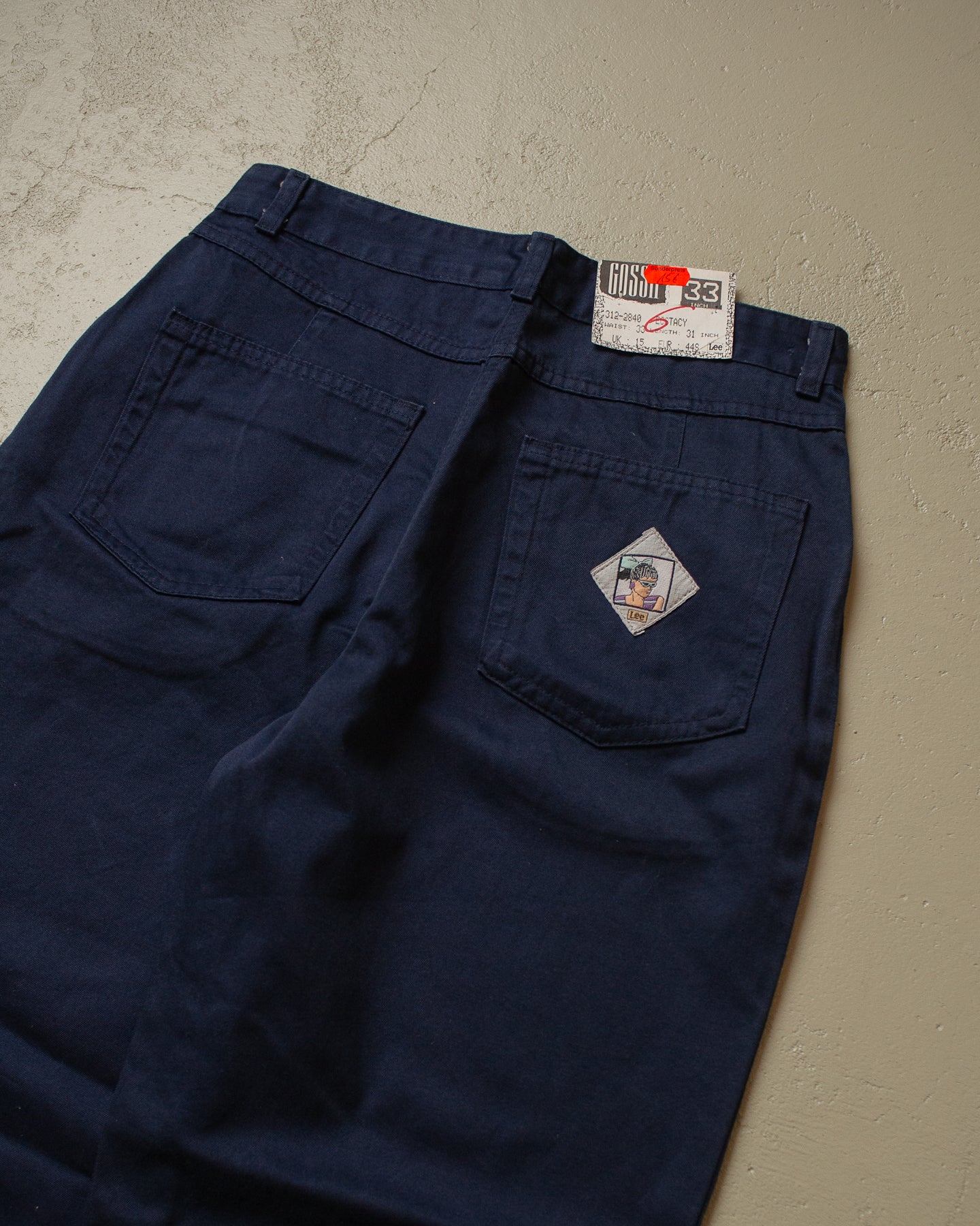 80s/90s Deadstock Lee Gossip Pants navyblue - 33x31