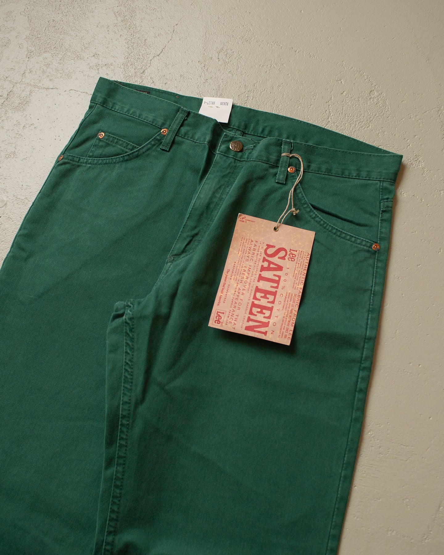 80s/90s Deadstock Lee Sateen Pants green - 33