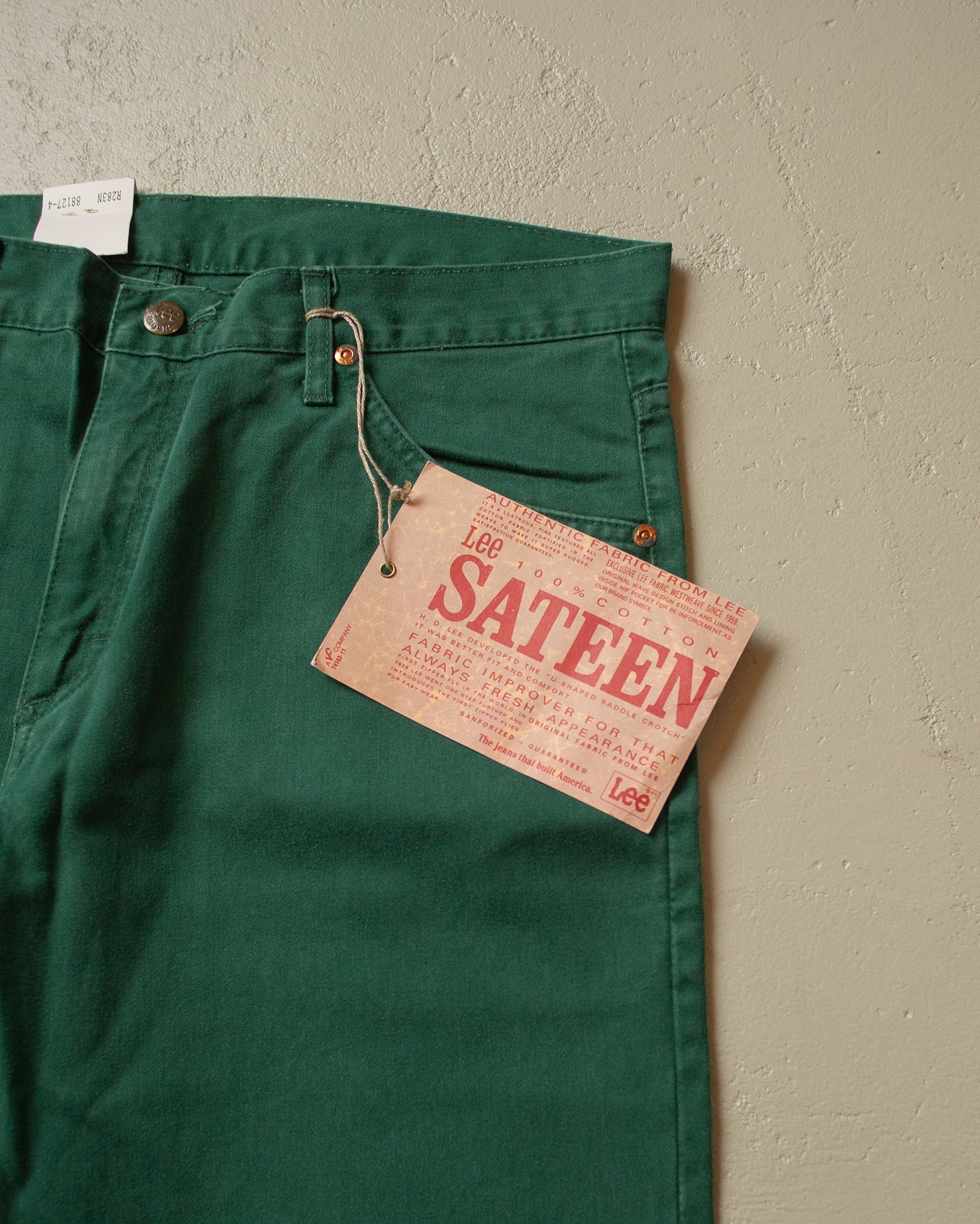 80s/90s Deadstock Lee Sateen Pants green - 33