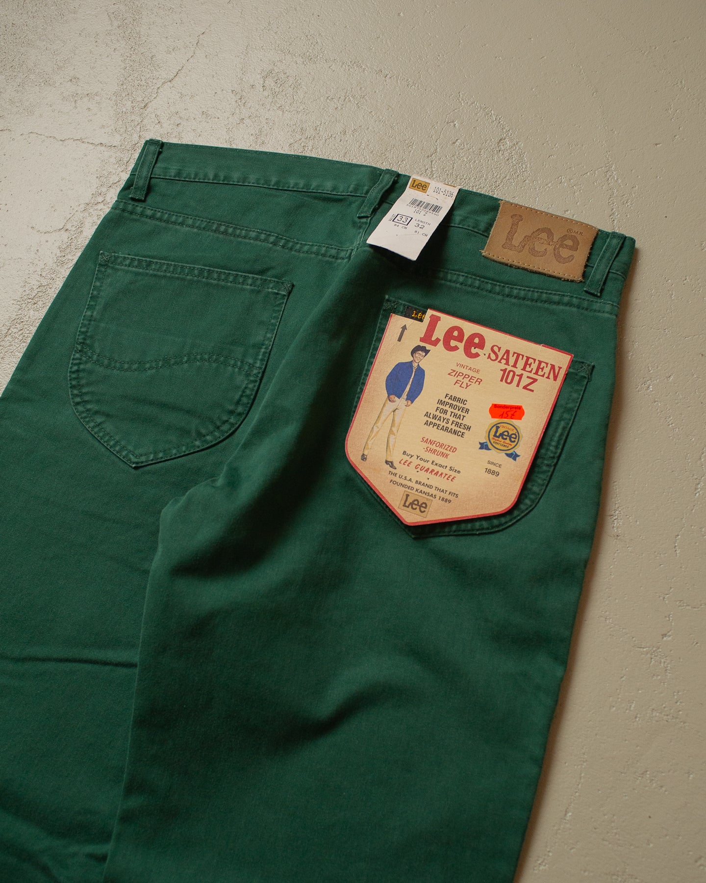 80s/90s Deadstock Lee Sateen Pants green - 33