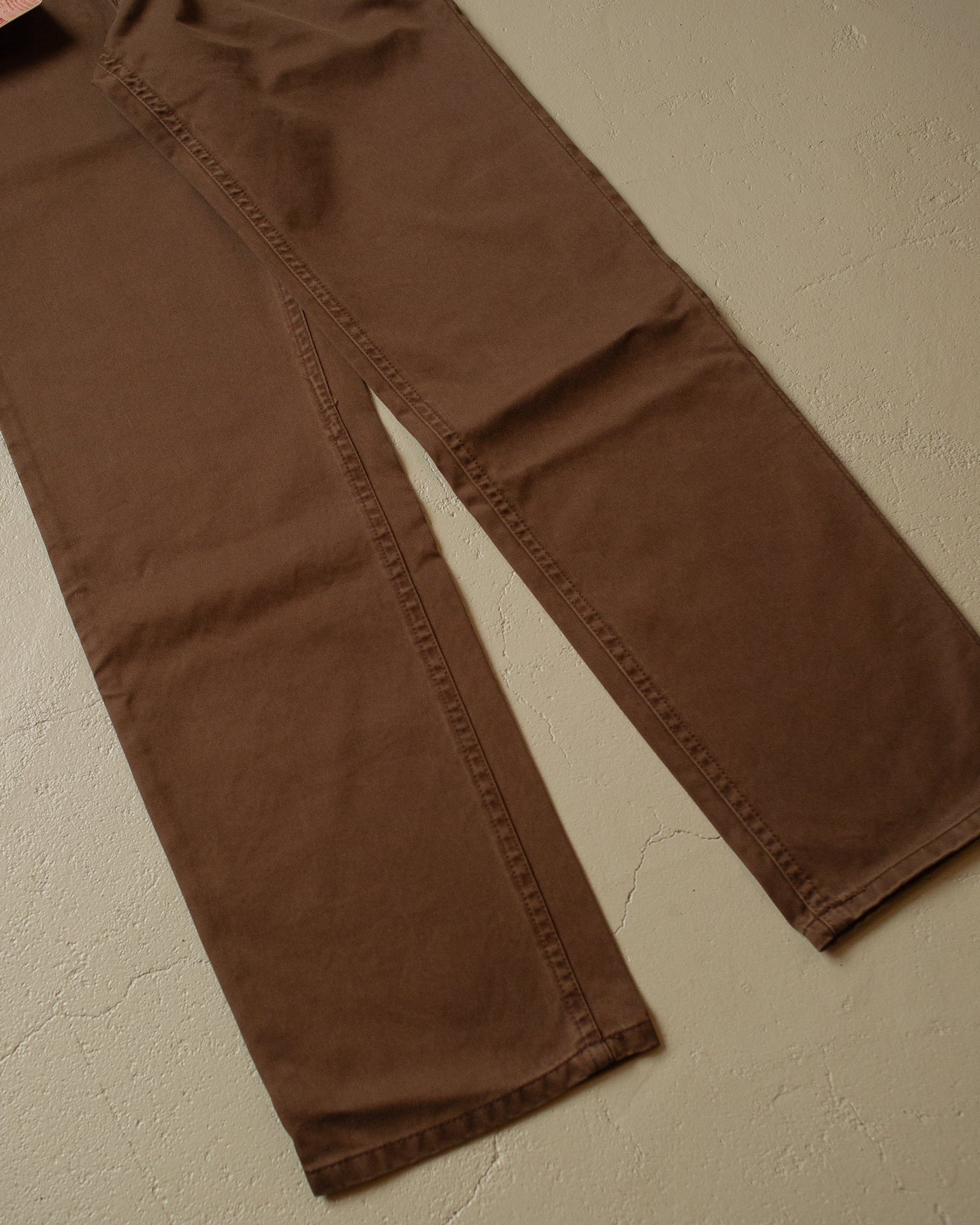 80s/90s Deadstock Lee Sateen Westerner Pants brown - 30