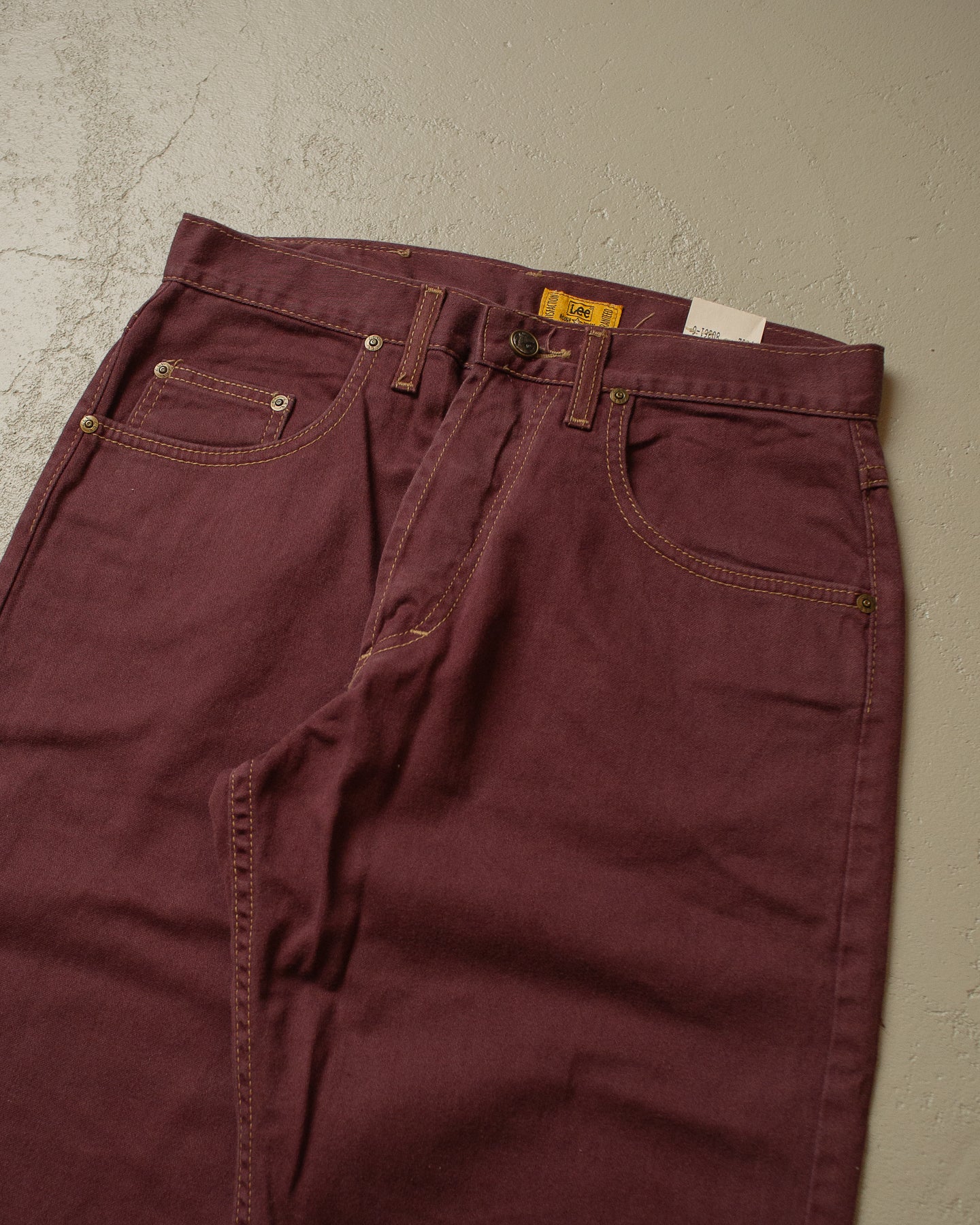 80s/90s Deadstock Lee Rough Riders Pants burgundy - 30x34