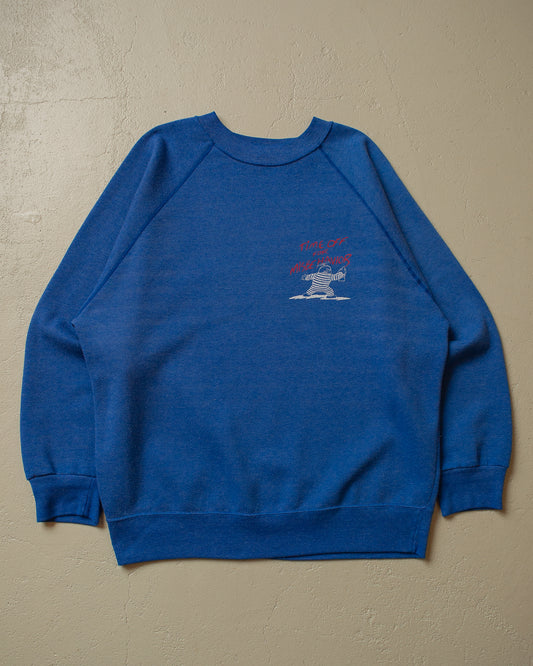 80s Saga Band Sweatshirt blue - S/M