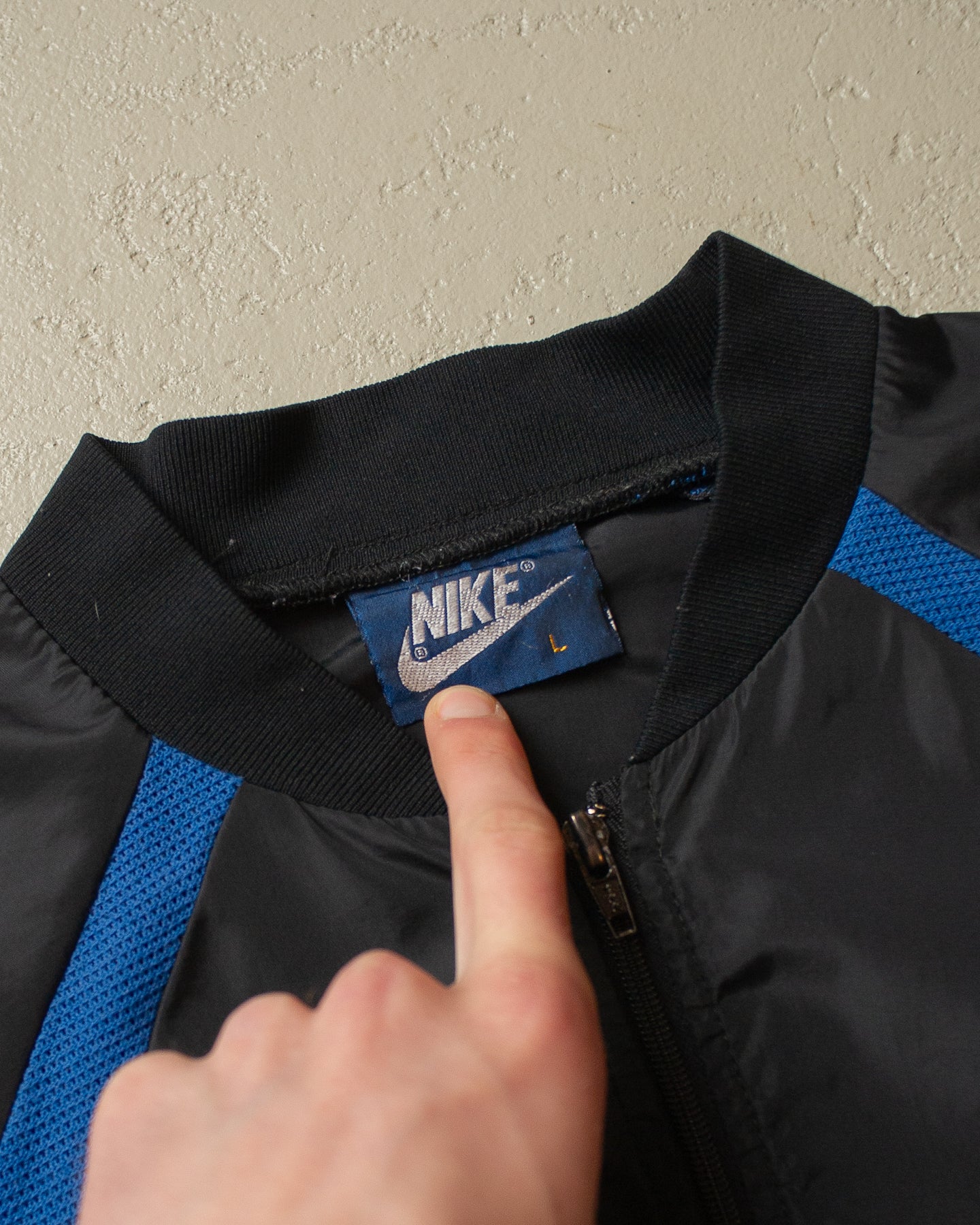 80s Nike Air Jordan Wings Jacket black/blue - M/L