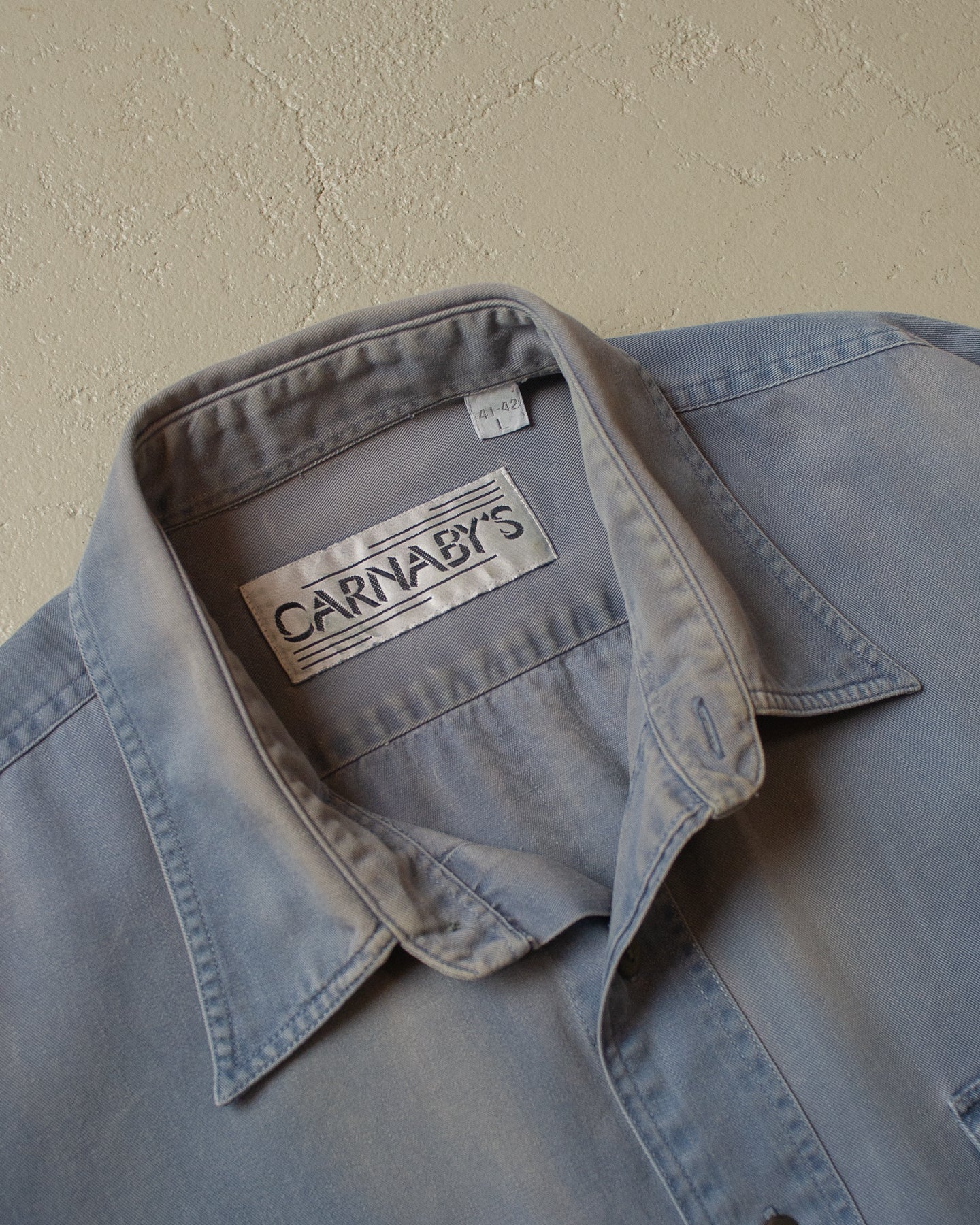 90s Sunfaded Workwear Shirt blue - L/XL