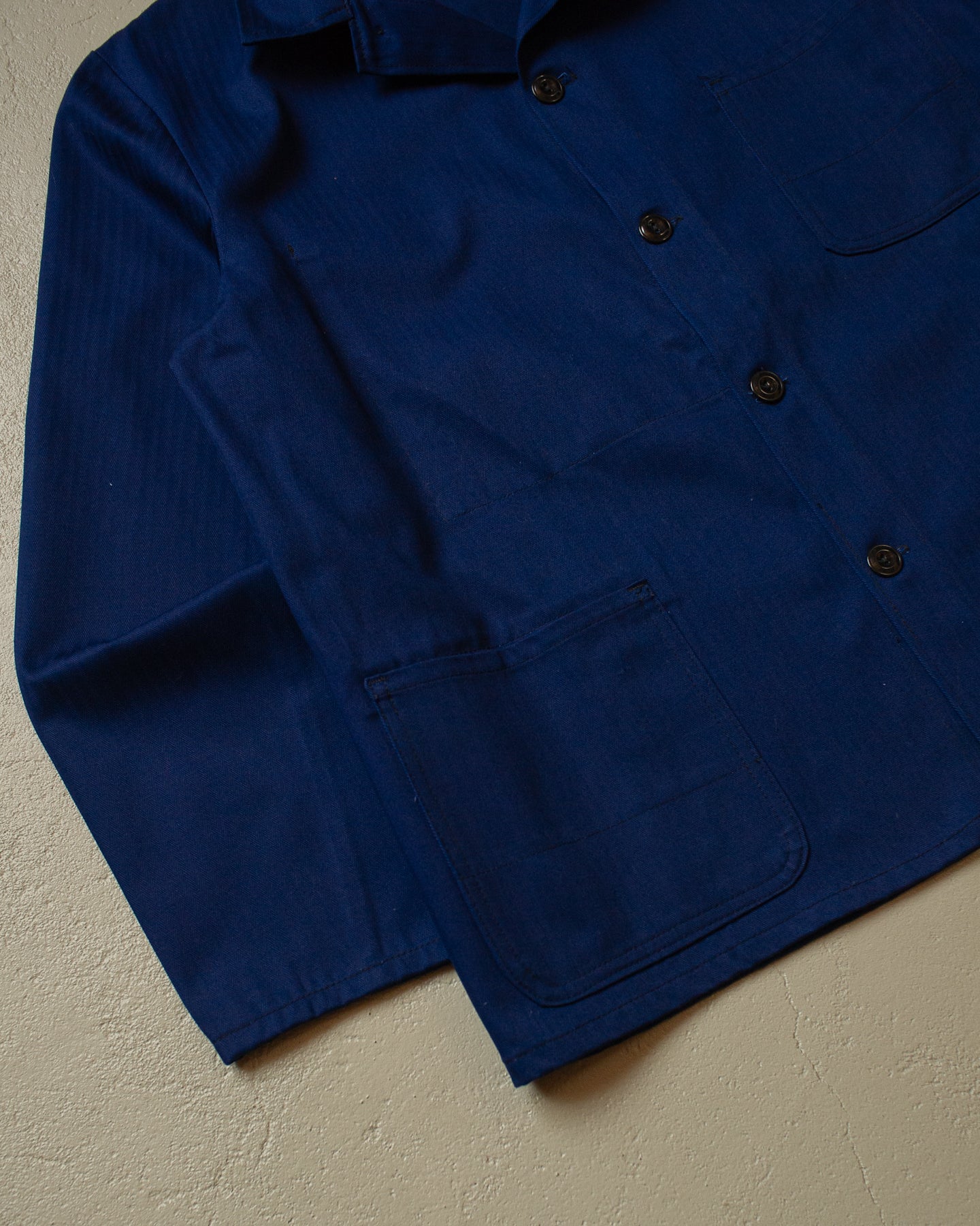 60s/70s Deadstock Pionier Workwear Chore Coat blue - XL