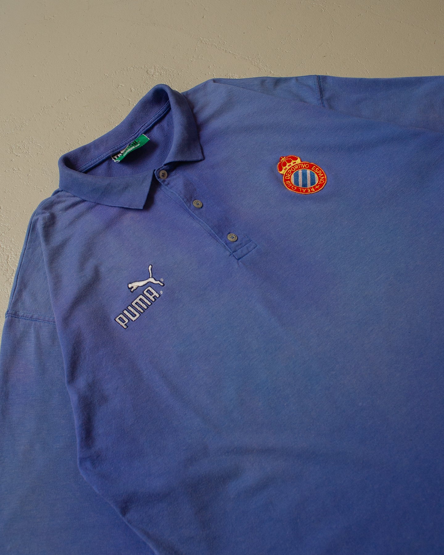 90s Sunfaded Puma Espanyol Barcelona Polo Shirt blue - XL/XXL