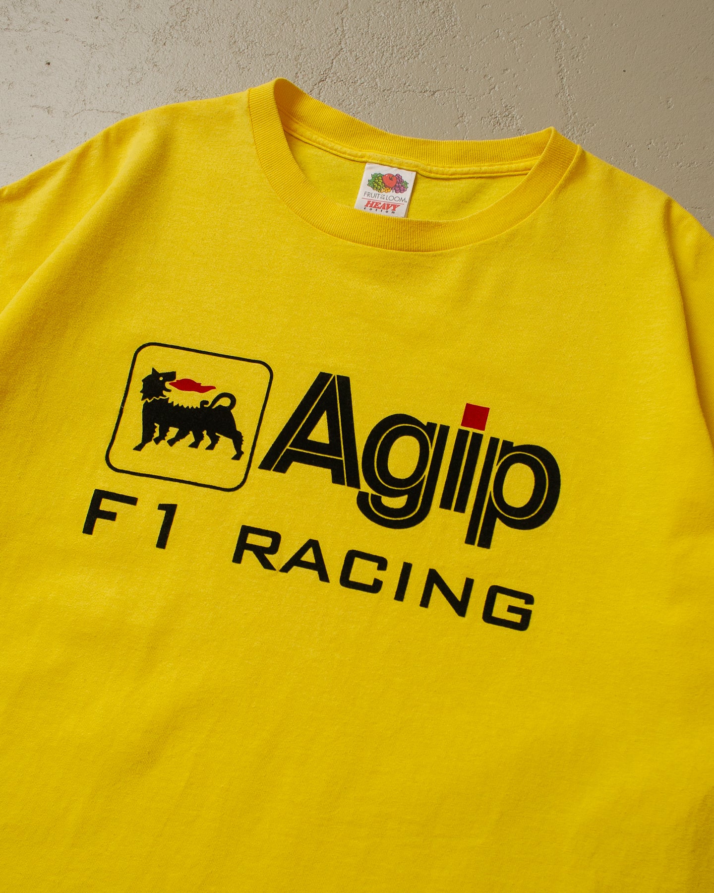 2000s Agip F1 Racing T-shirt yellow - XL