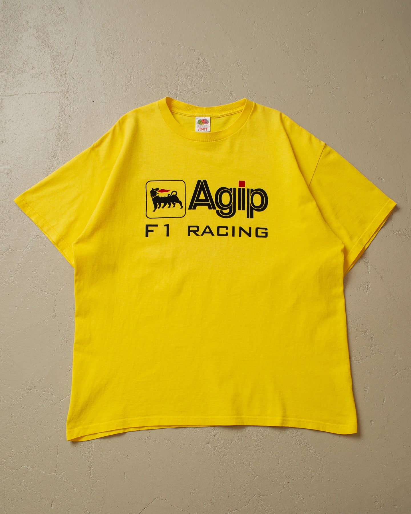 2000s Agip F1 Racing T-shirt yellow - XL