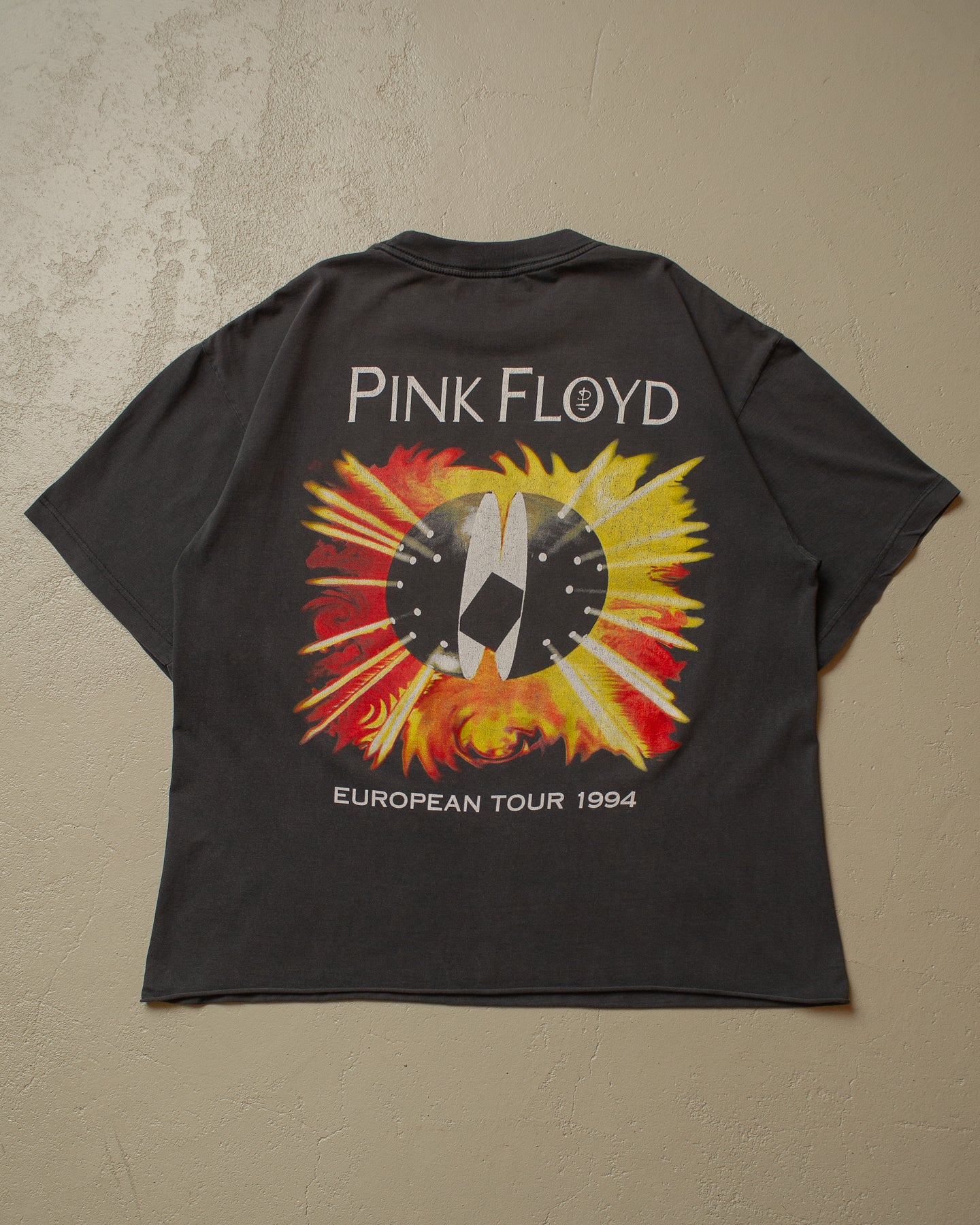 1994 Pink Floyd European Tour T-shirt faded black - L/XL