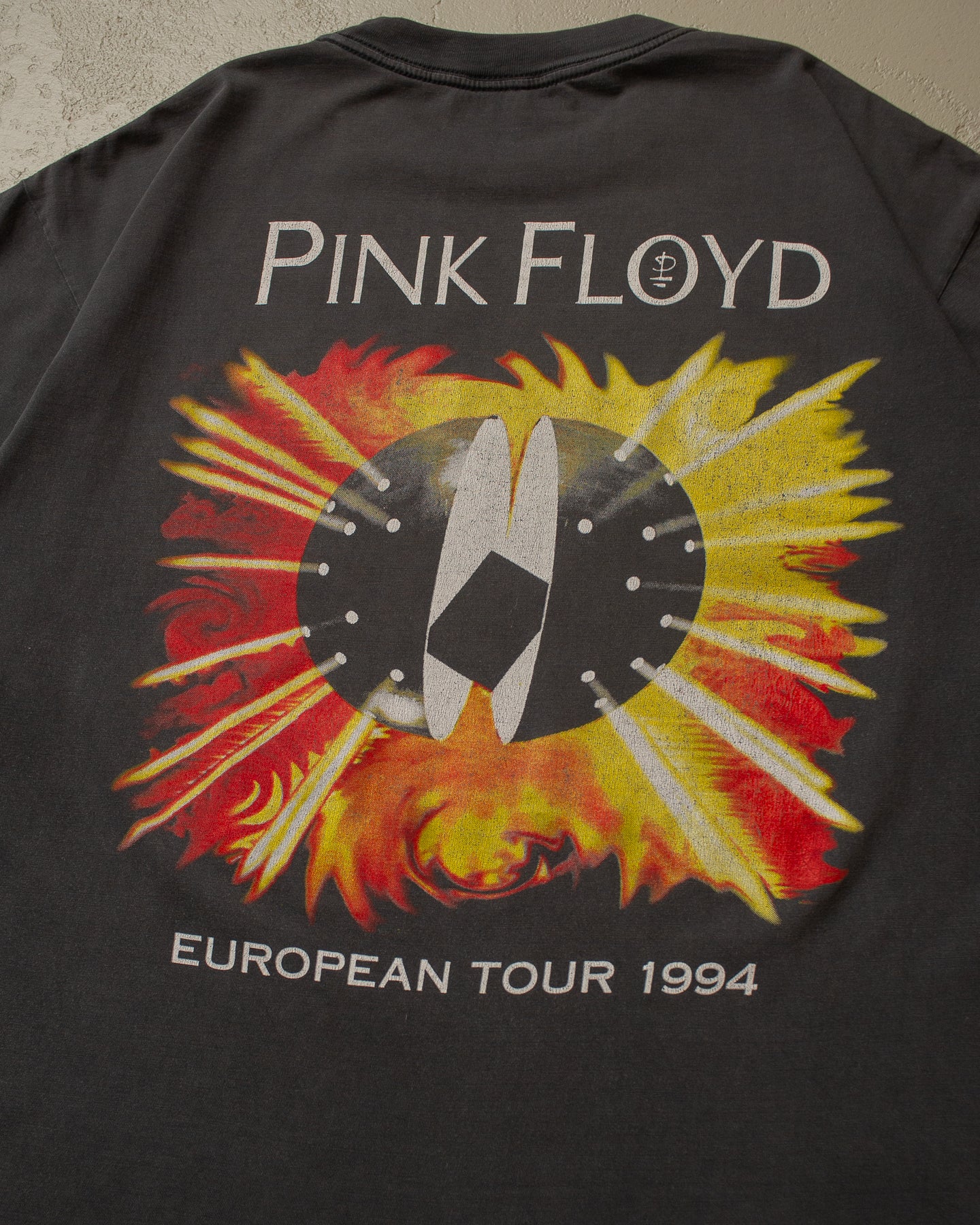 1994 Pink Floyd European Tour T-shirt faded black - L/XL