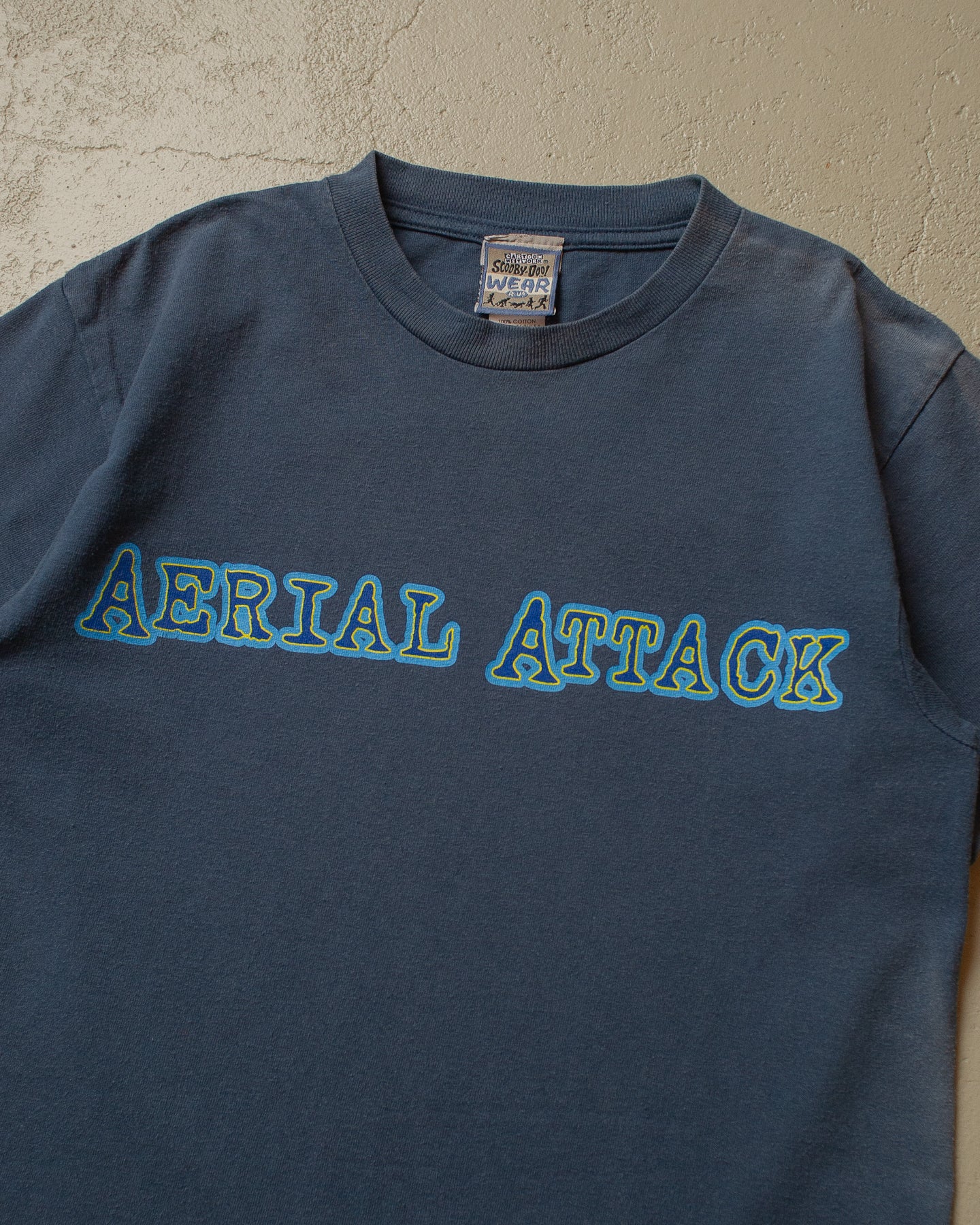 1998 „Aerial Attack“ Scooby-Doo T-shirt faded navyblue - Womens XS/S